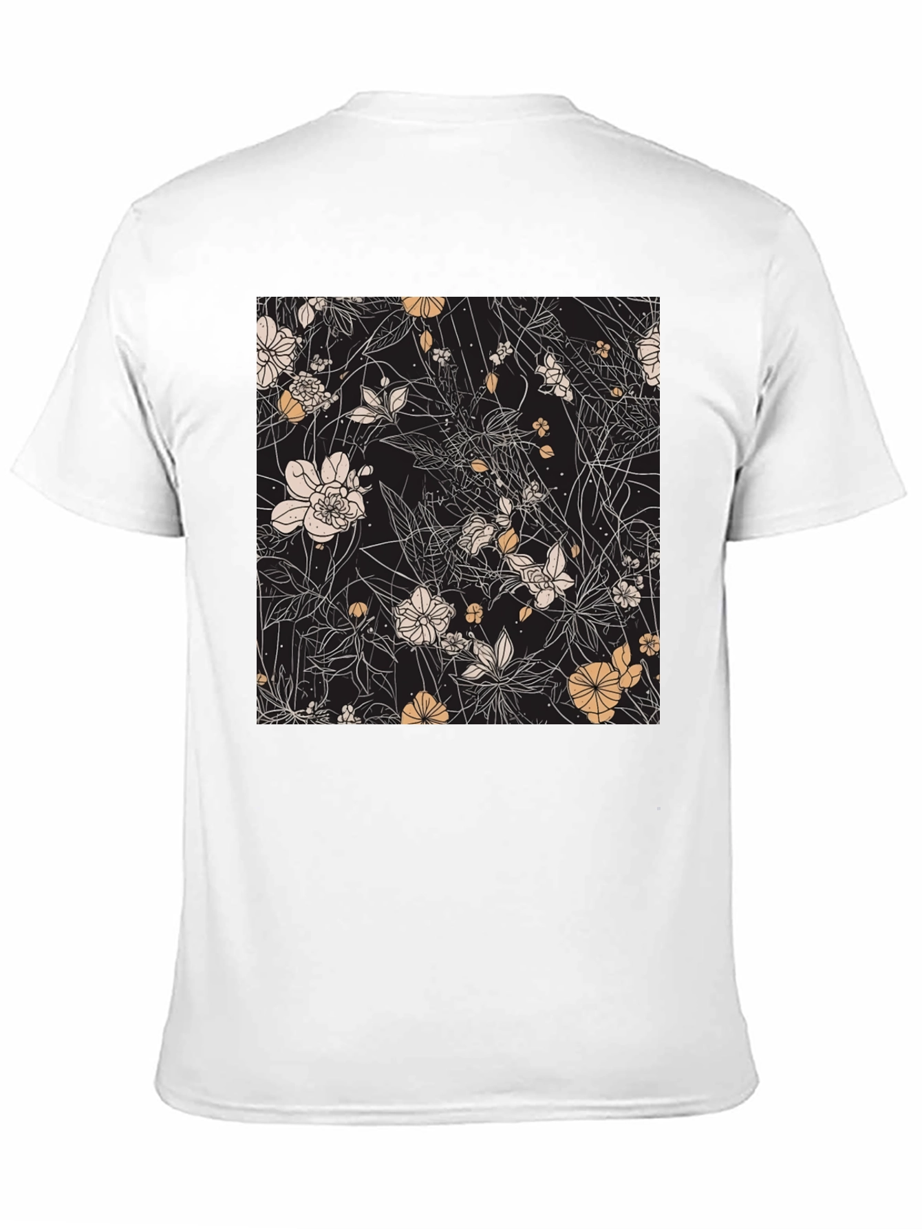 Floral Print Black T-Shirt - Stylish Casual Wear
