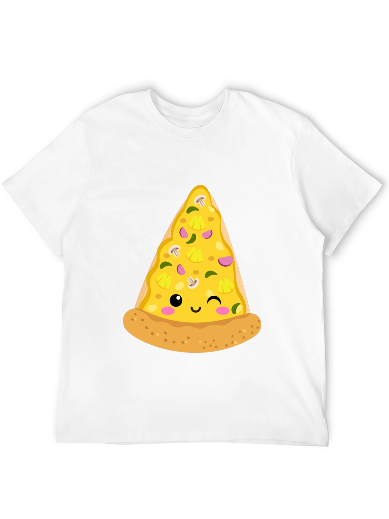Pizza Slice Graphic Tee - Casual Black T-Shirt