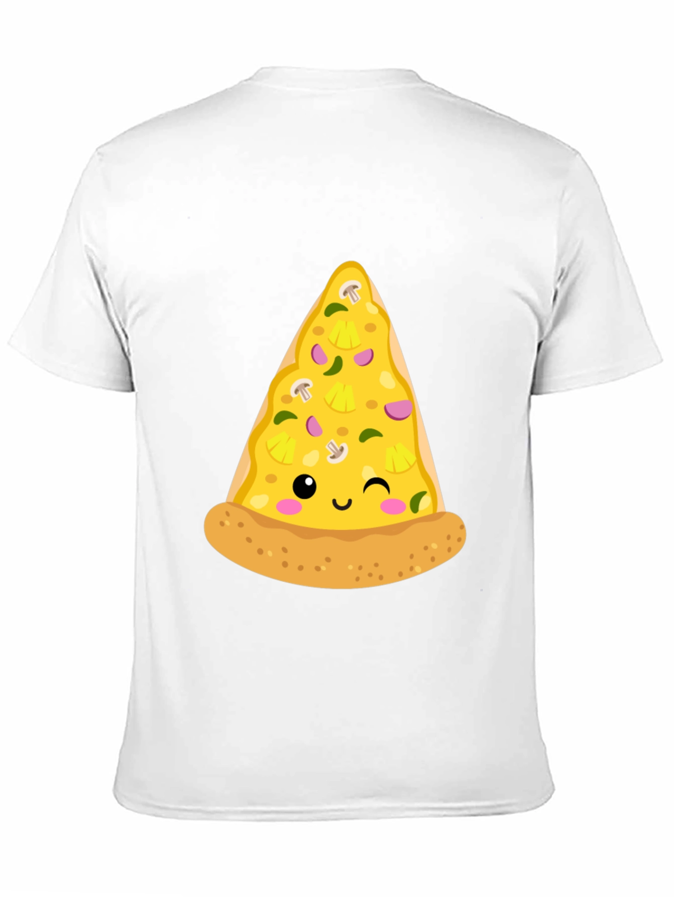 Pizza Slice Graphic Tee - Casual Black T-Shirt