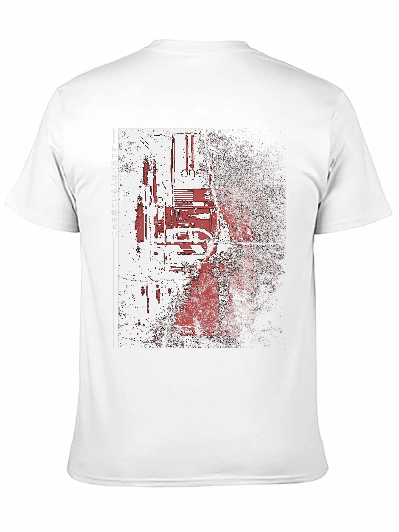 Distressed Cyberpunk Graphic Print Black T-Shirt