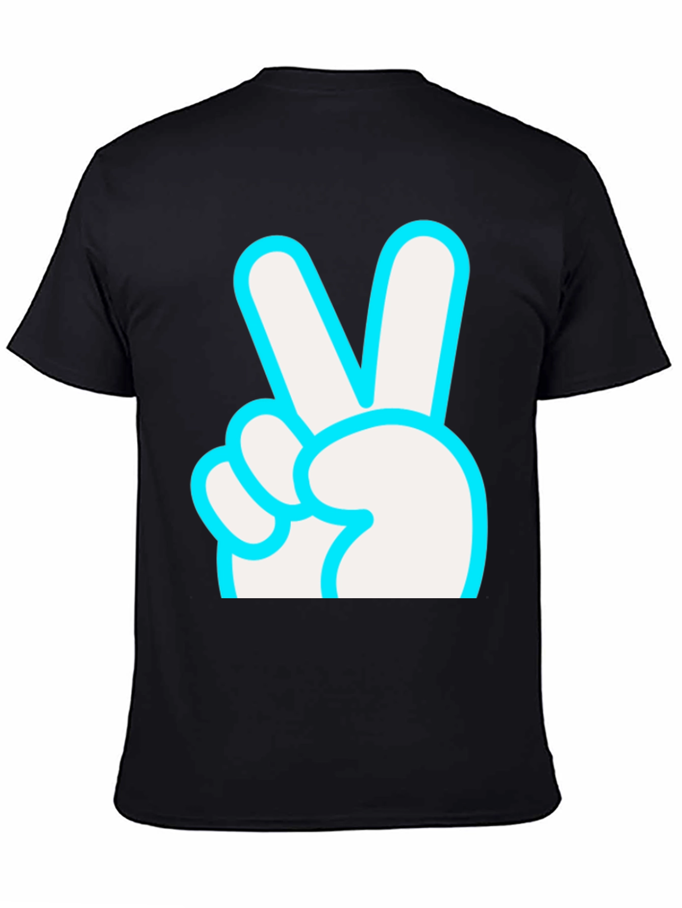 Peace Sign Graphic T-Shirt - Black