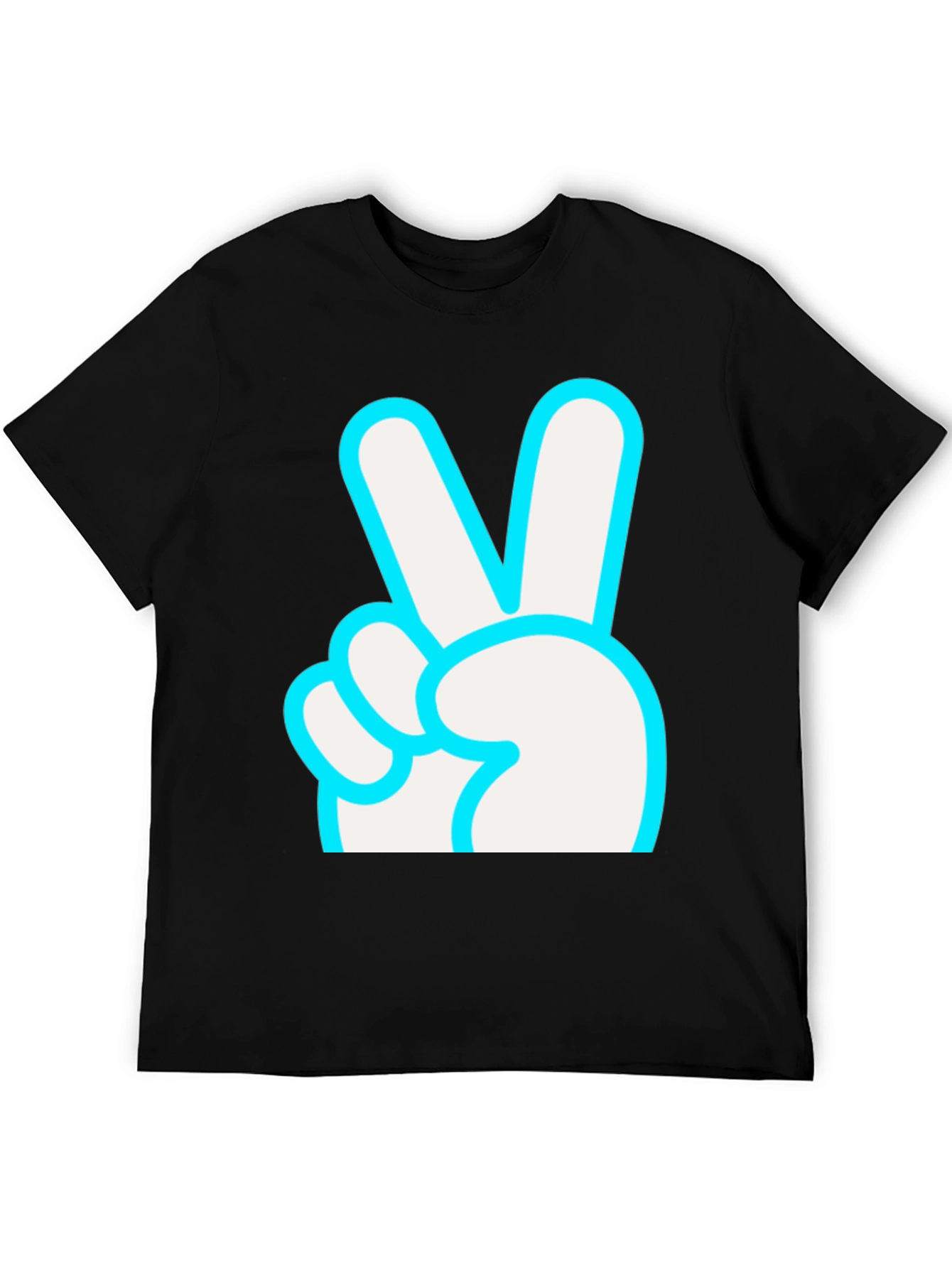 Peace Sign Graphic T-Shirt - Black