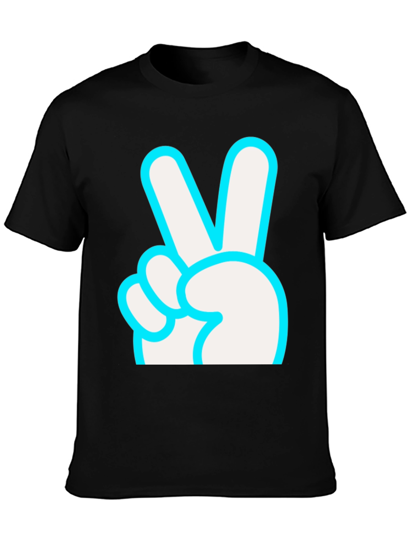 Peace Sign Graphic T-Shirt - Black