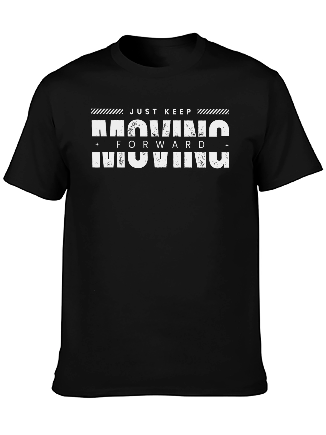 Just Keep Moving Forward Black T-Shirt