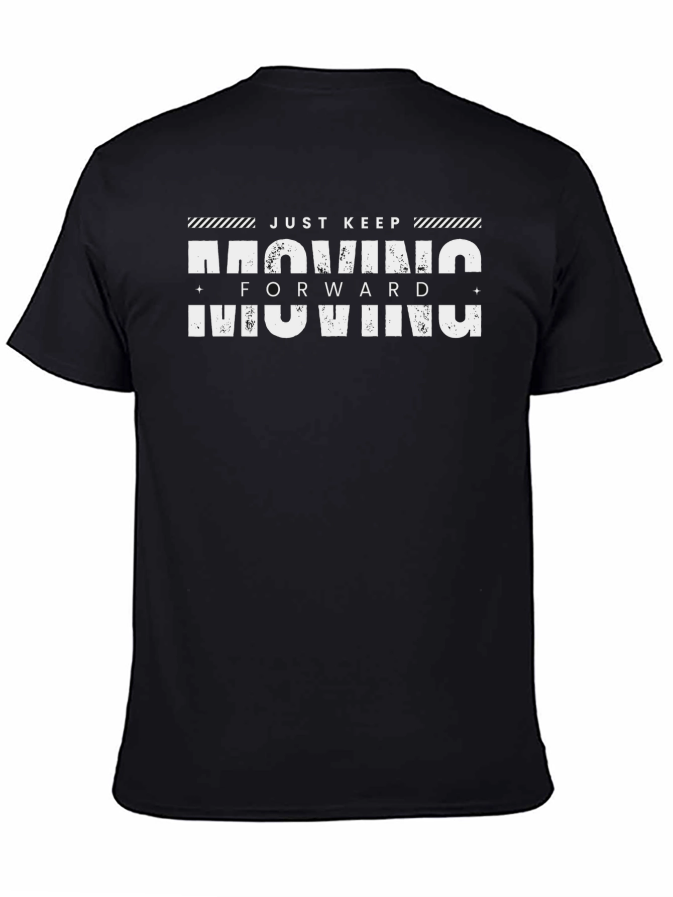 Just Keep Moving Forward Black T-Shirt