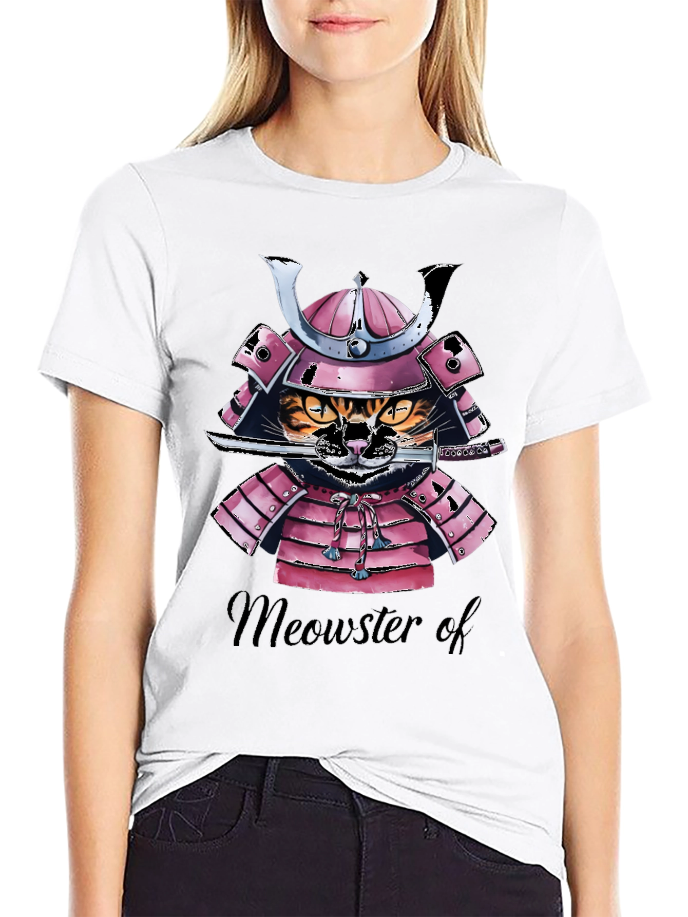 Samurai Cat T-Shirt - Meowster of War