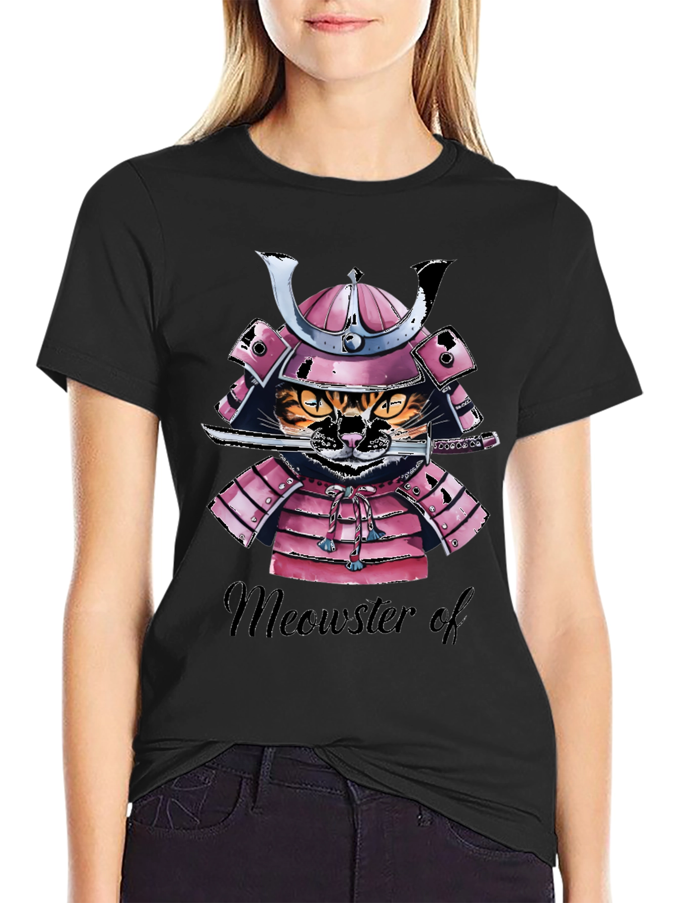 Samurai Cat T-Shirt - Meowster of War