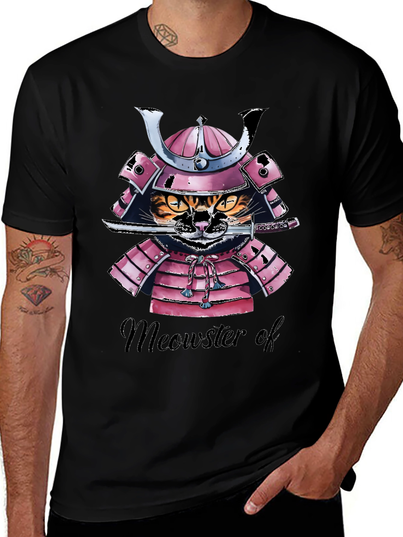 Samurai Cat T-Shirt - Meowster of War