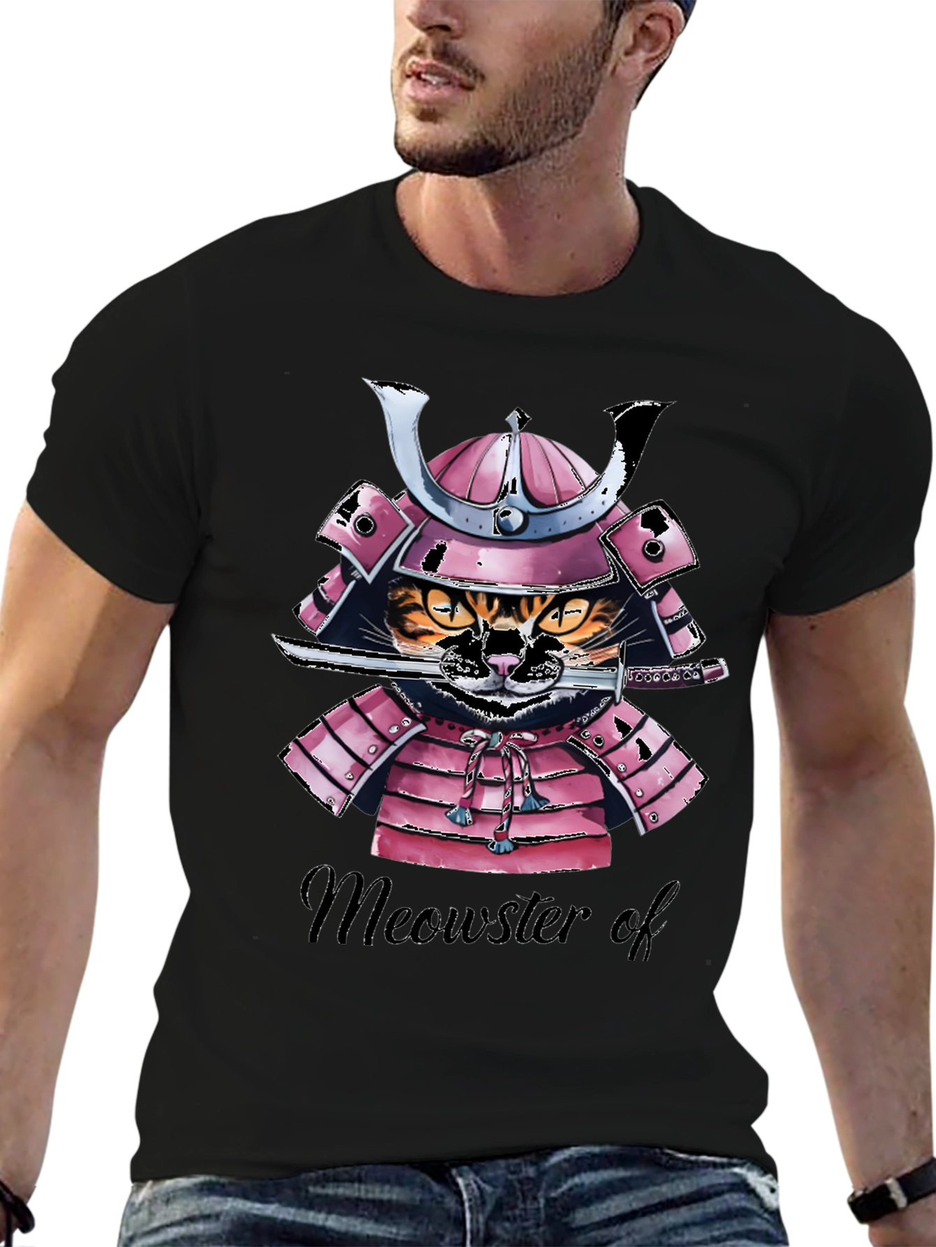 Samurai Cat T-Shirt - Meowster of War