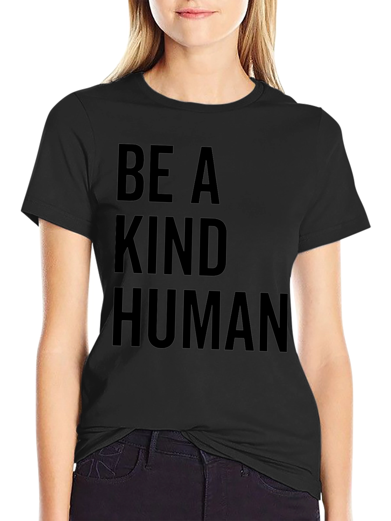 Be A Kind Human Black T-Shirt
