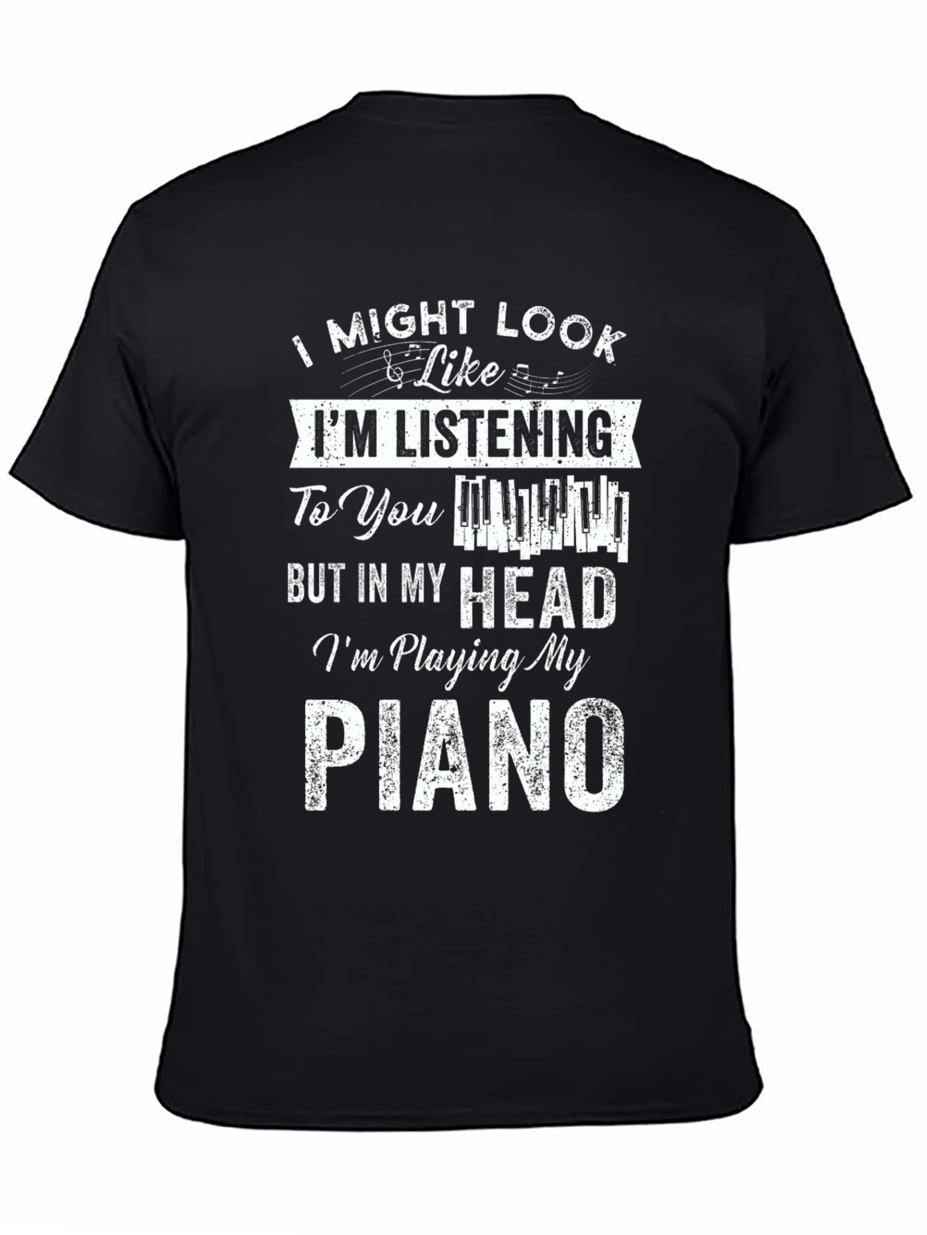 Piano Player Graphic Tee - Im Playing My Piano