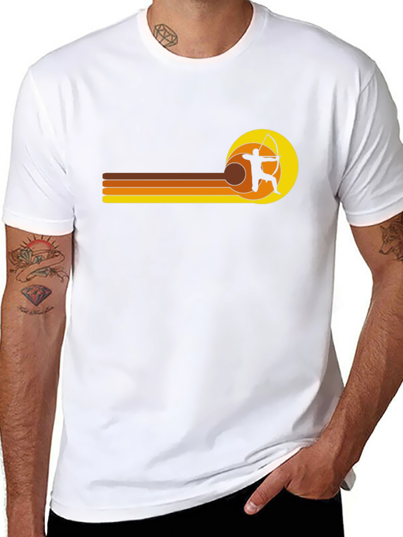 Retro Archer T-Shirt - Black