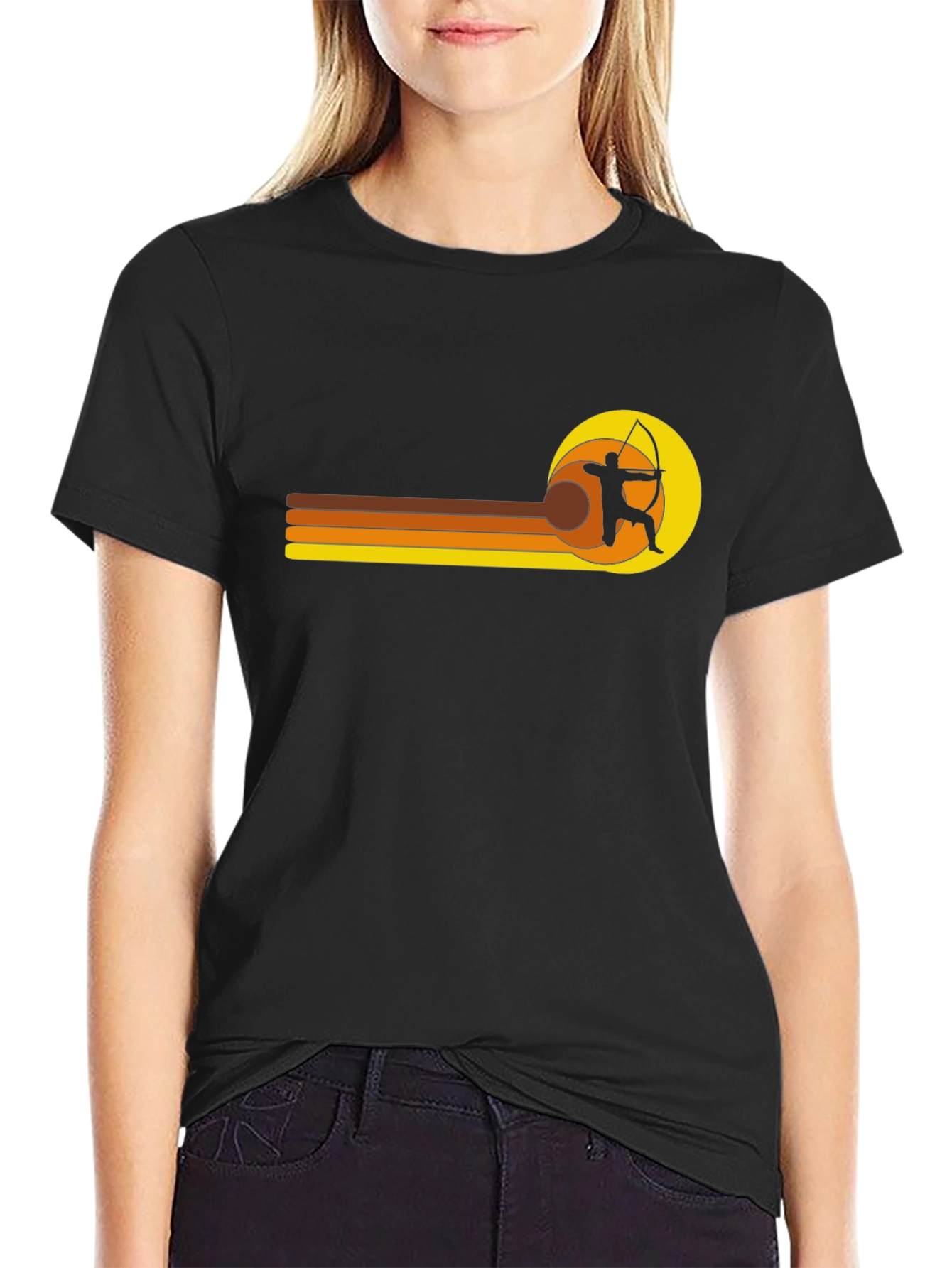 Retro Archer T-Shirt - Black