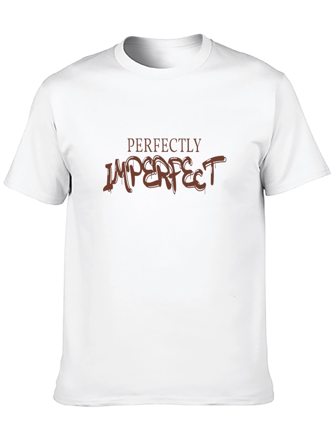 Perfectly Imperfect Graphic Tee - Black Cotton Casual
