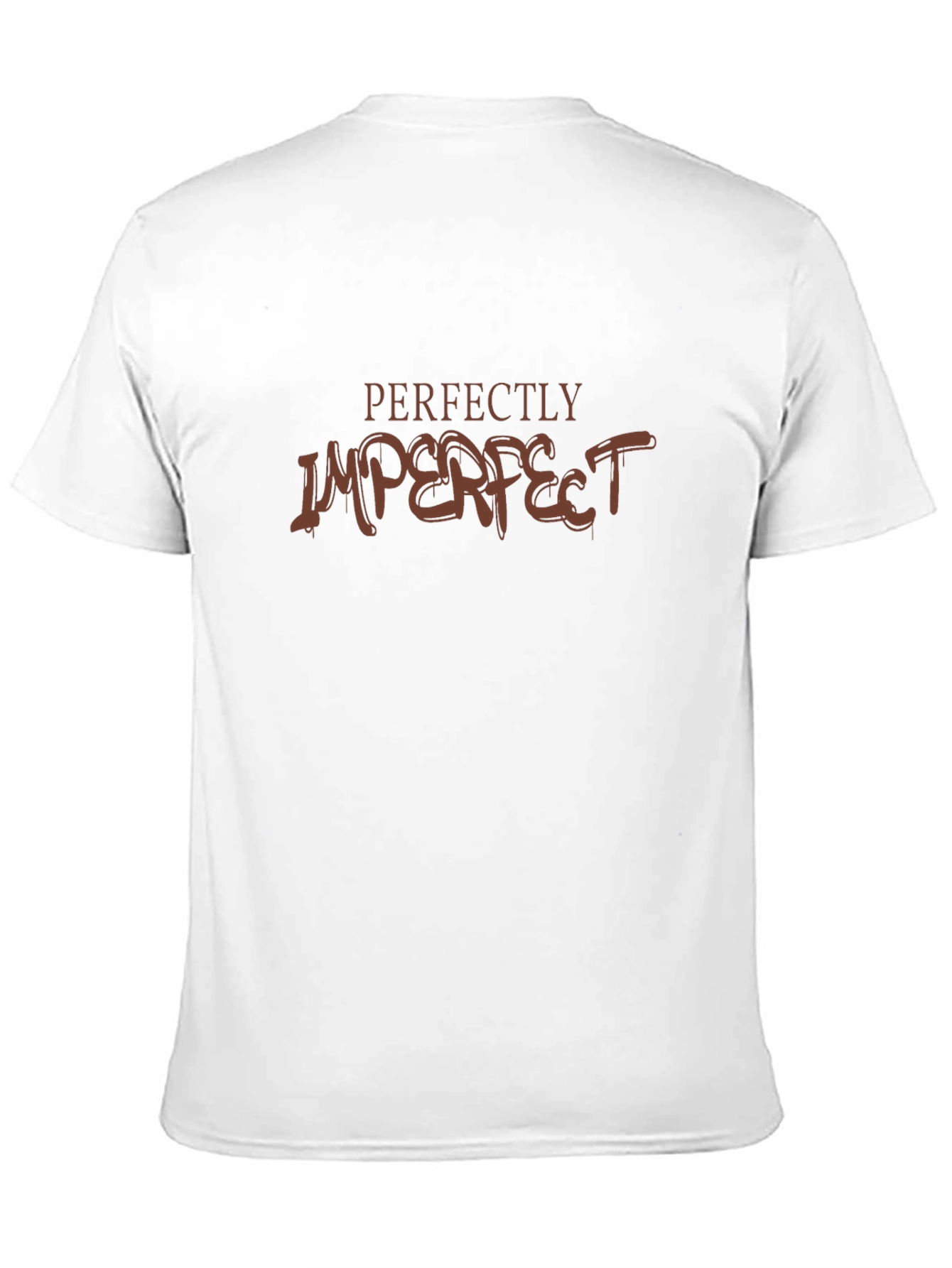 Perfectly Imperfect Graphic Tee - Black Cotton Casual
