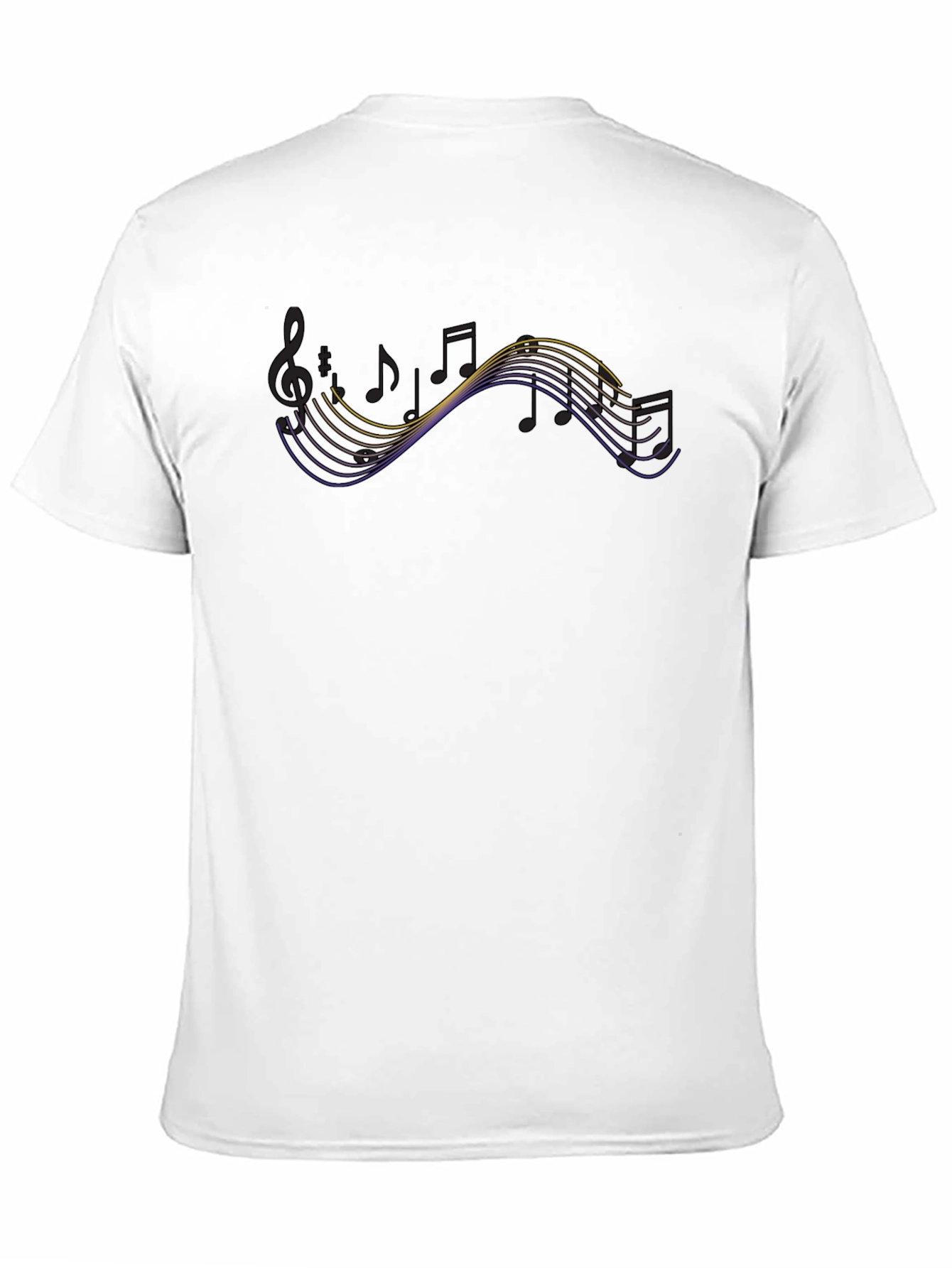 Musical Notes Graphic Tee - Black
