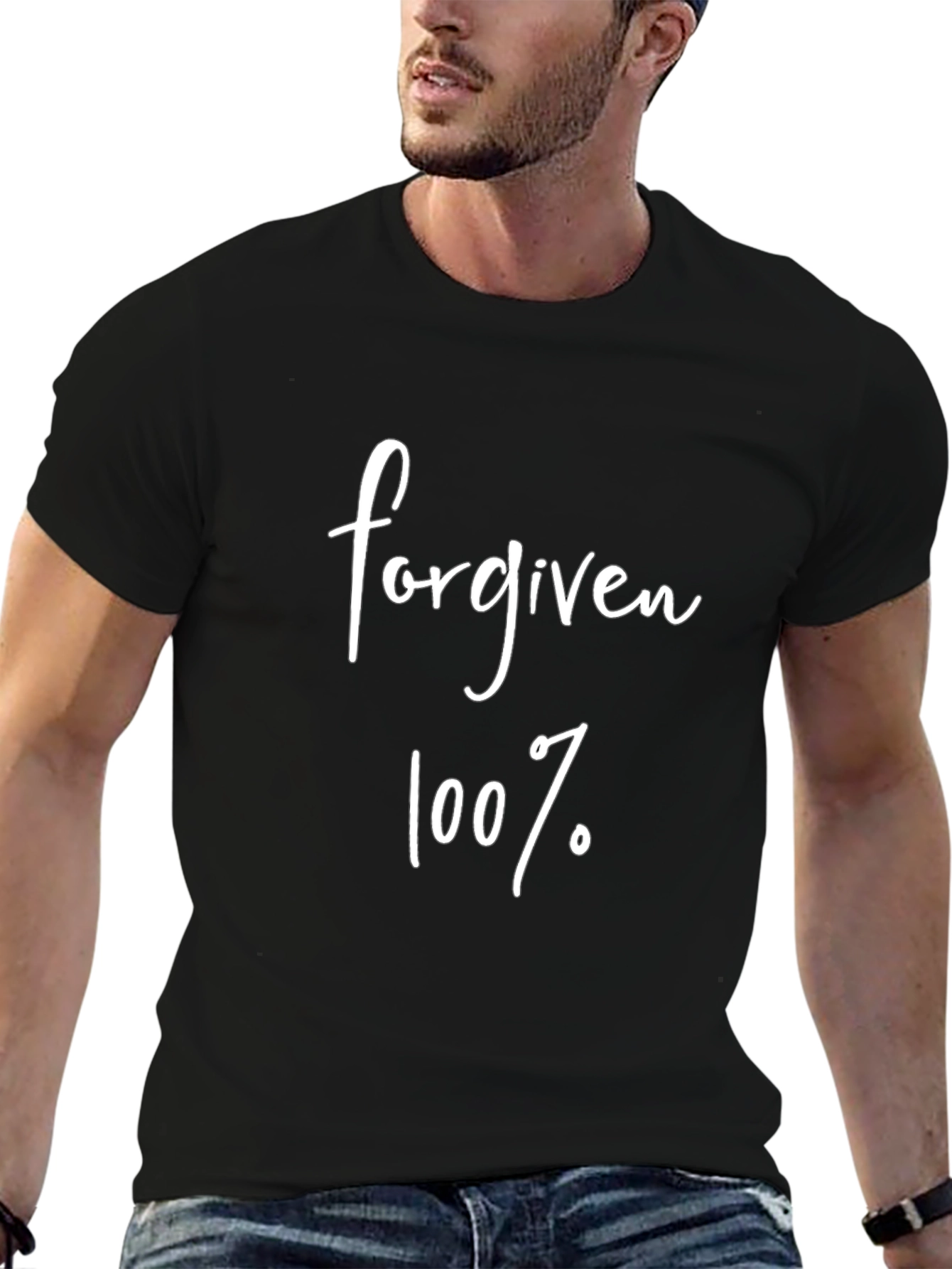 Forgiven 100% Cotton Black Graphic Tee