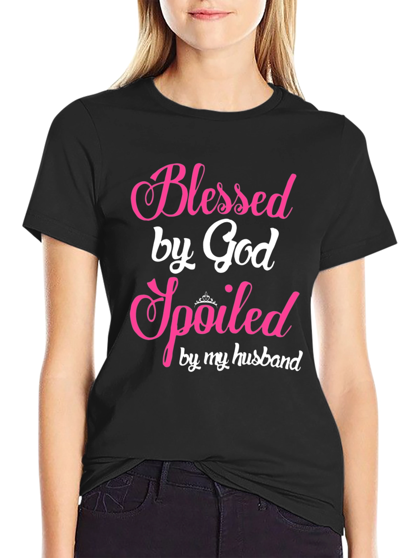 Blessed by God Spoiled by Husband Tee