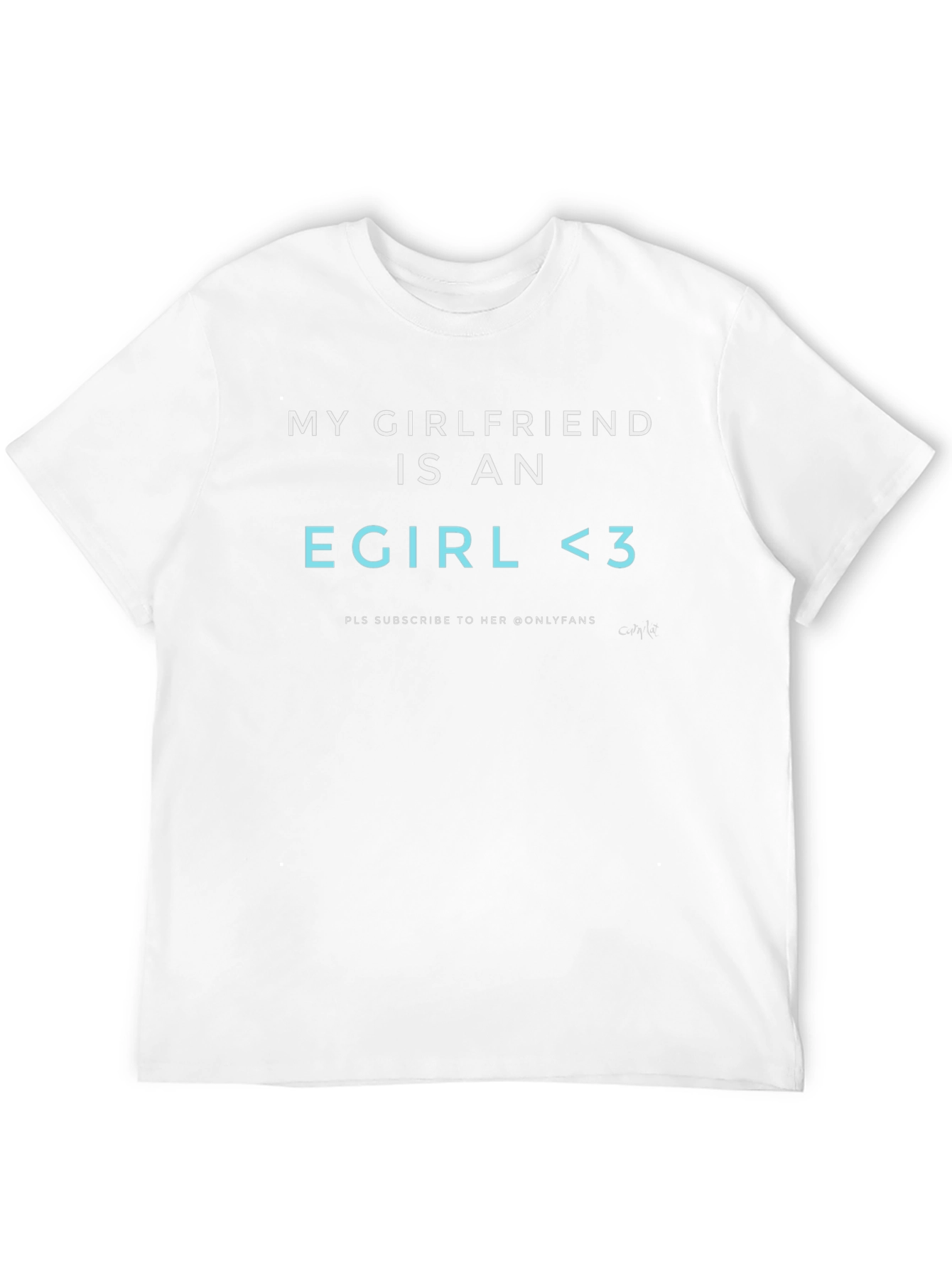 E-Girl Boyfriend Tee - Novelty Graphic T-Shirt