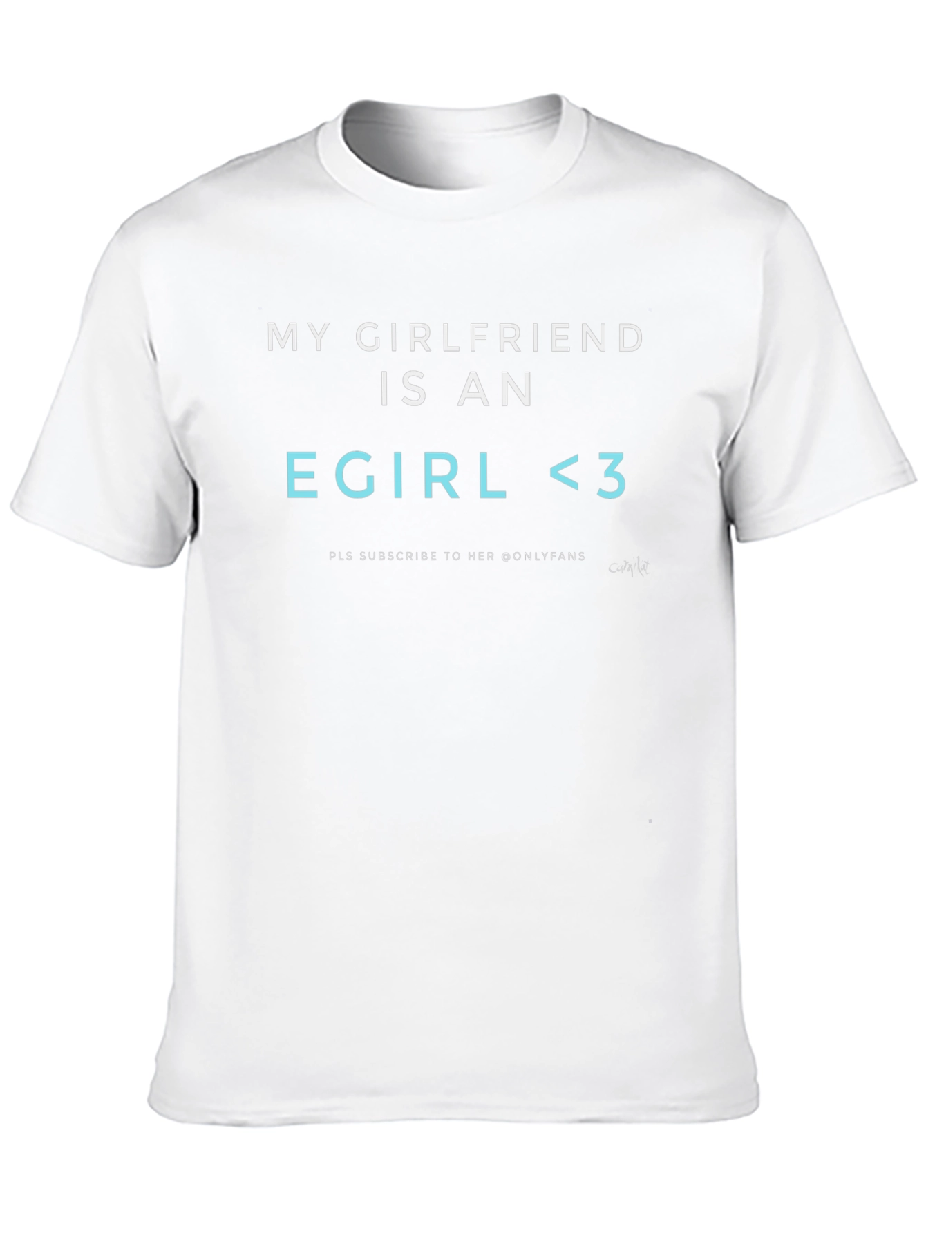 E-Girl Boyfriend Tee - Novelty Graphic T-Shirt
