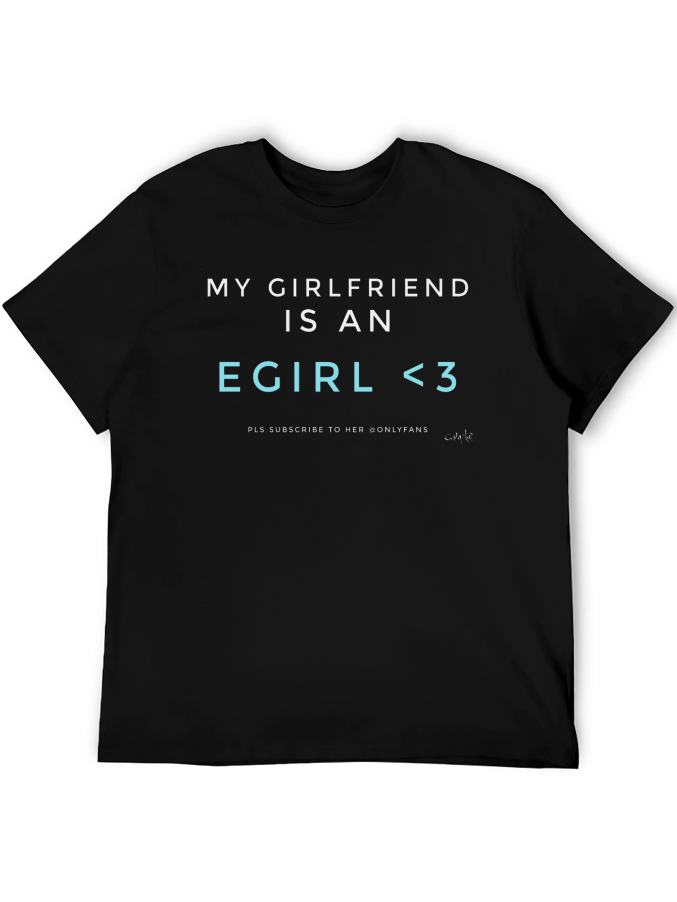 E-Girl Boyfriend Tee - Novelty Graphic T-Shirt