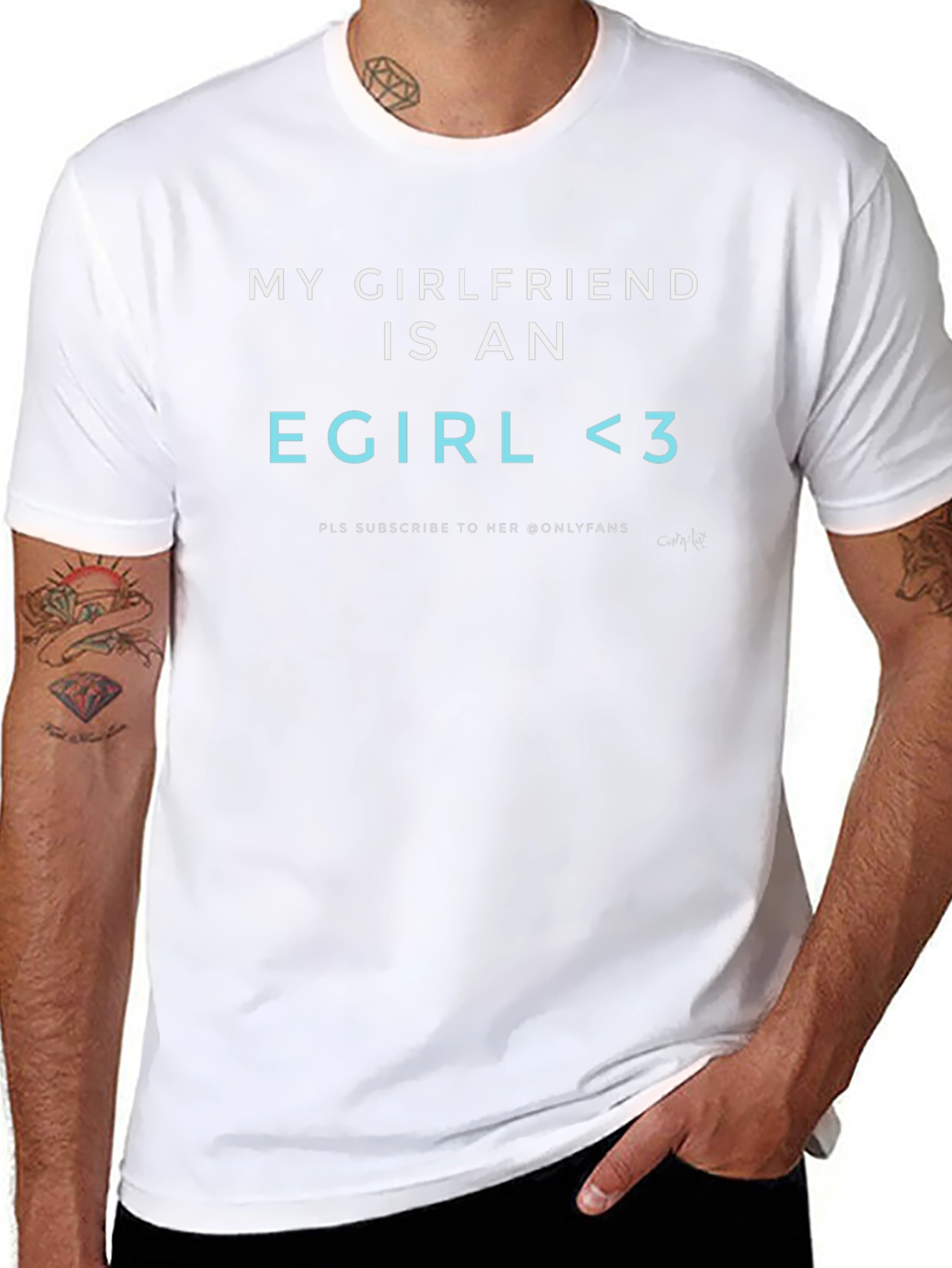 E-Girl Boyfriend Tee - Novelty Graphic T-Shirt