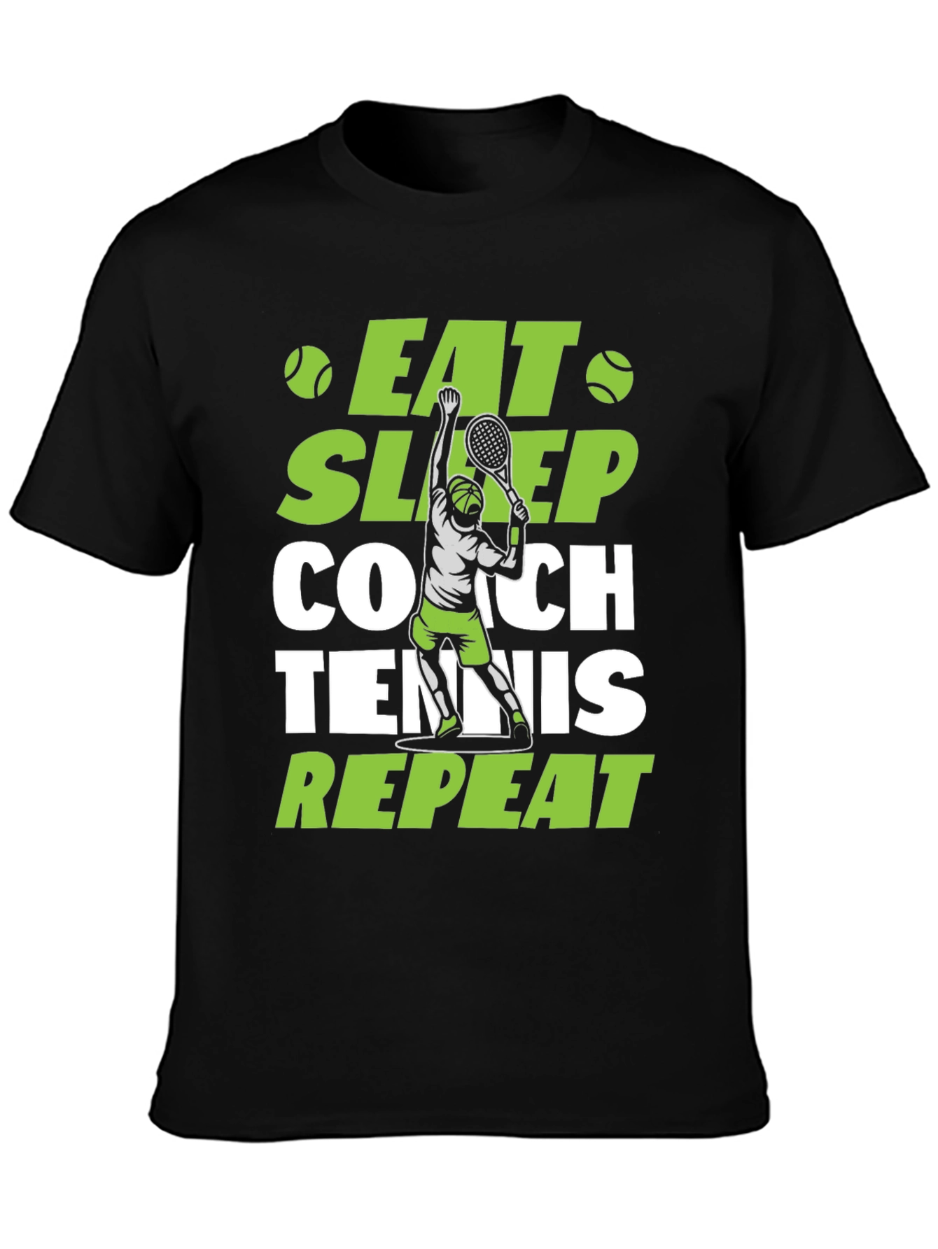 Eat Sleep Coach Tennis Repeat T-Shirt