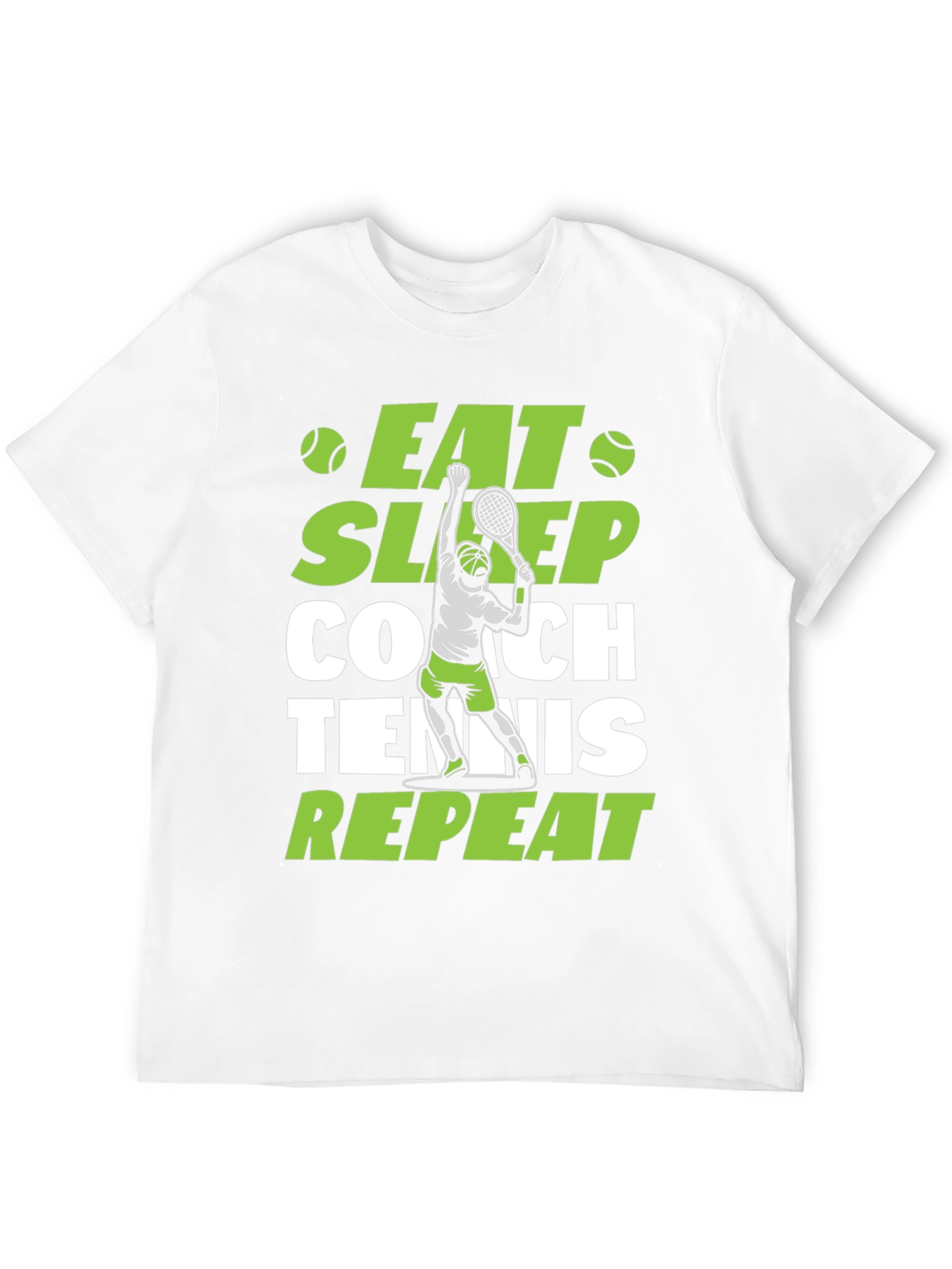 Eat Sleep Coach Tennis Repeat T-Shirt