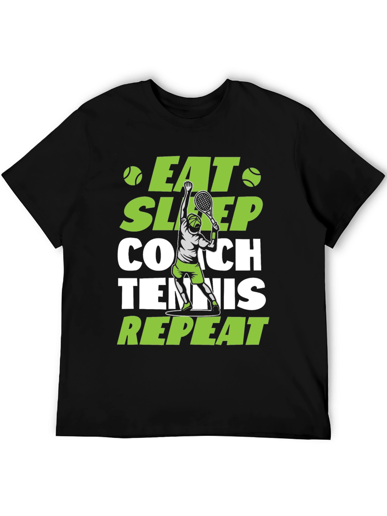 Eat Sleep Coach Tennis Repeat T-Shirt