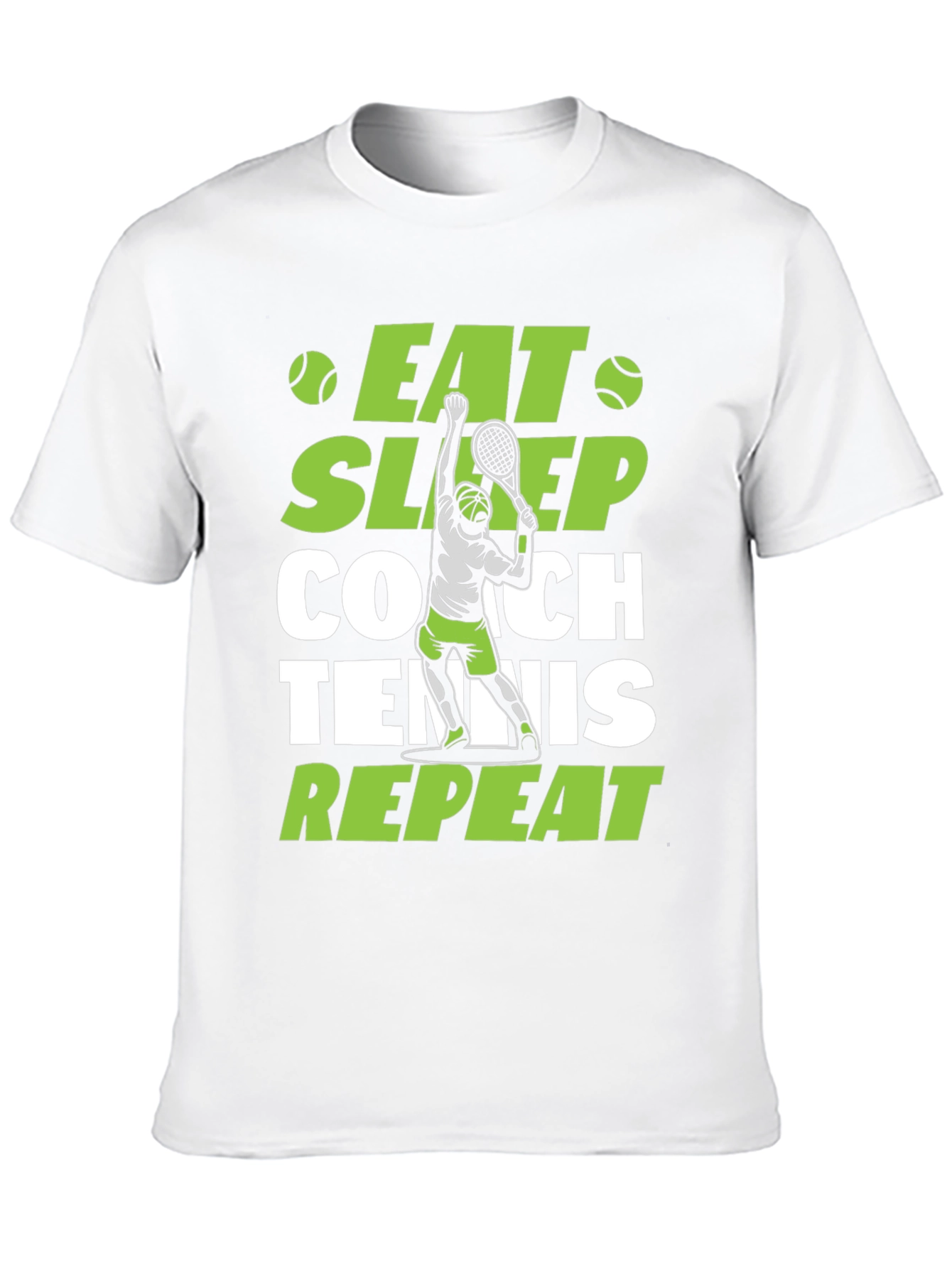 Eat Sleep Coach Tennis Repeat T-Shirt