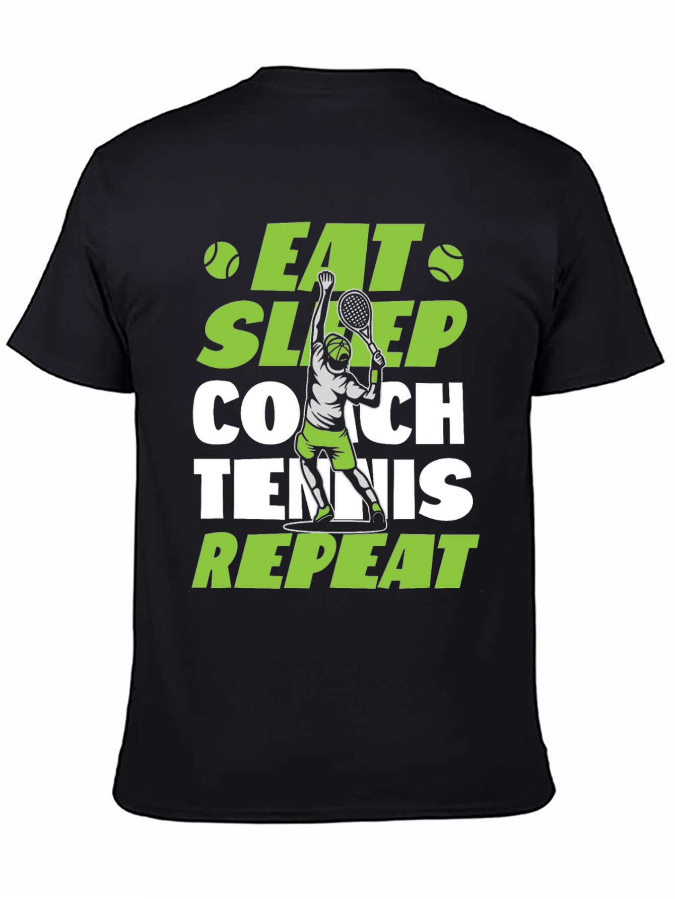 Eat Sleep Coach Tennis Repeat T-Shirt