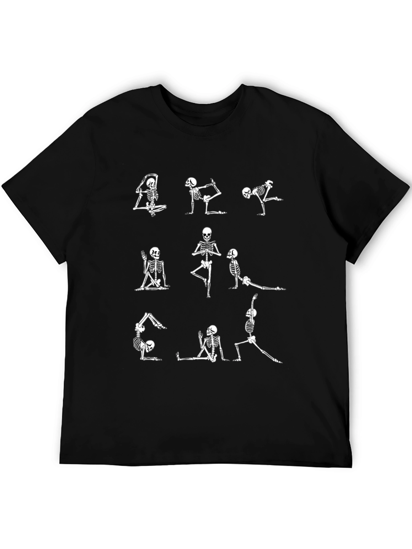 Yoga Skeleton Black Graphic Tee