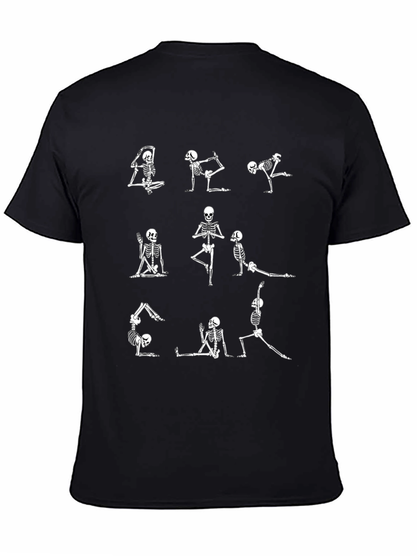 Yoga Skeleton Black Graphic Tee