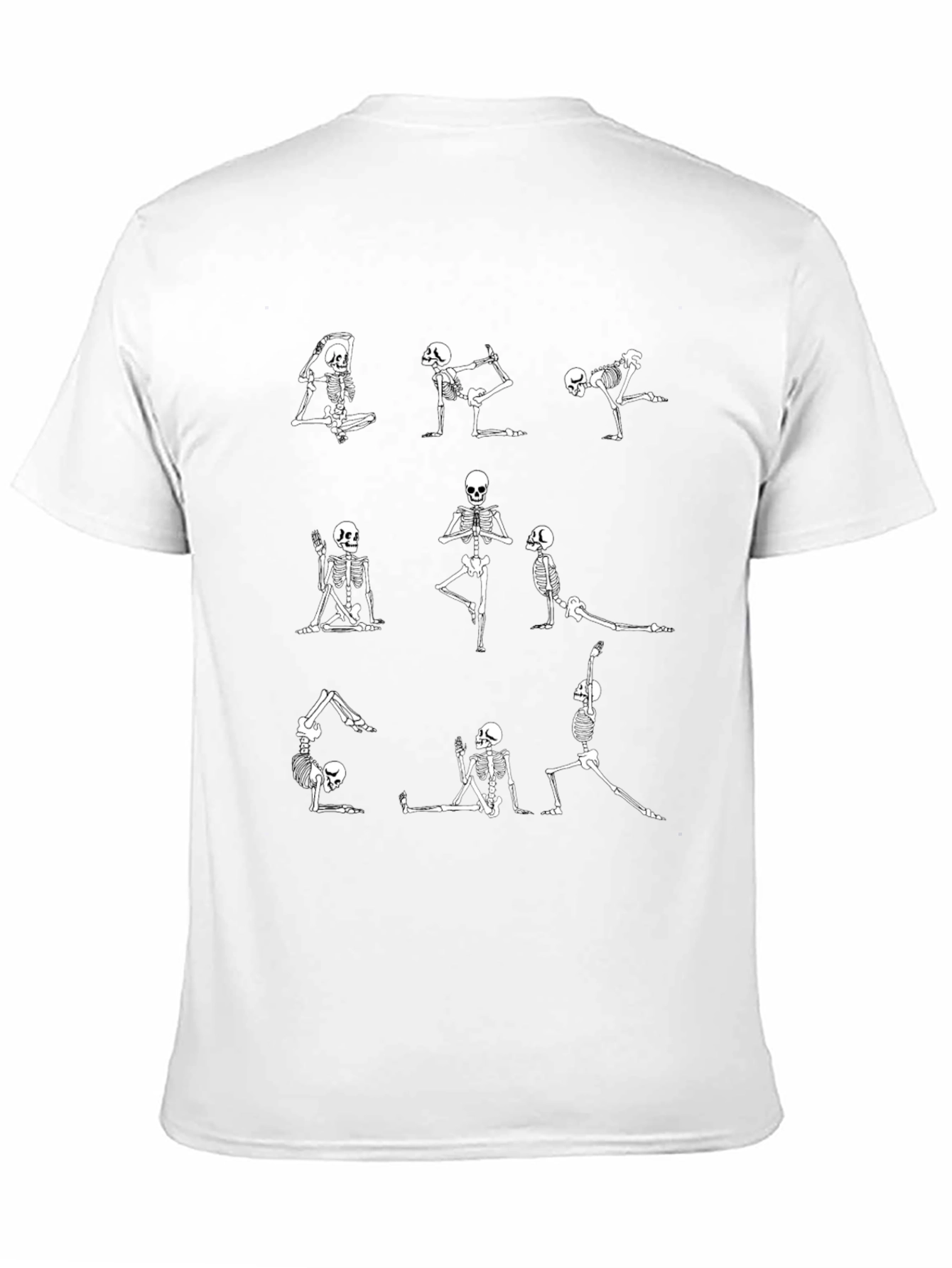 Yoga Skeleton Black Graphic Tee