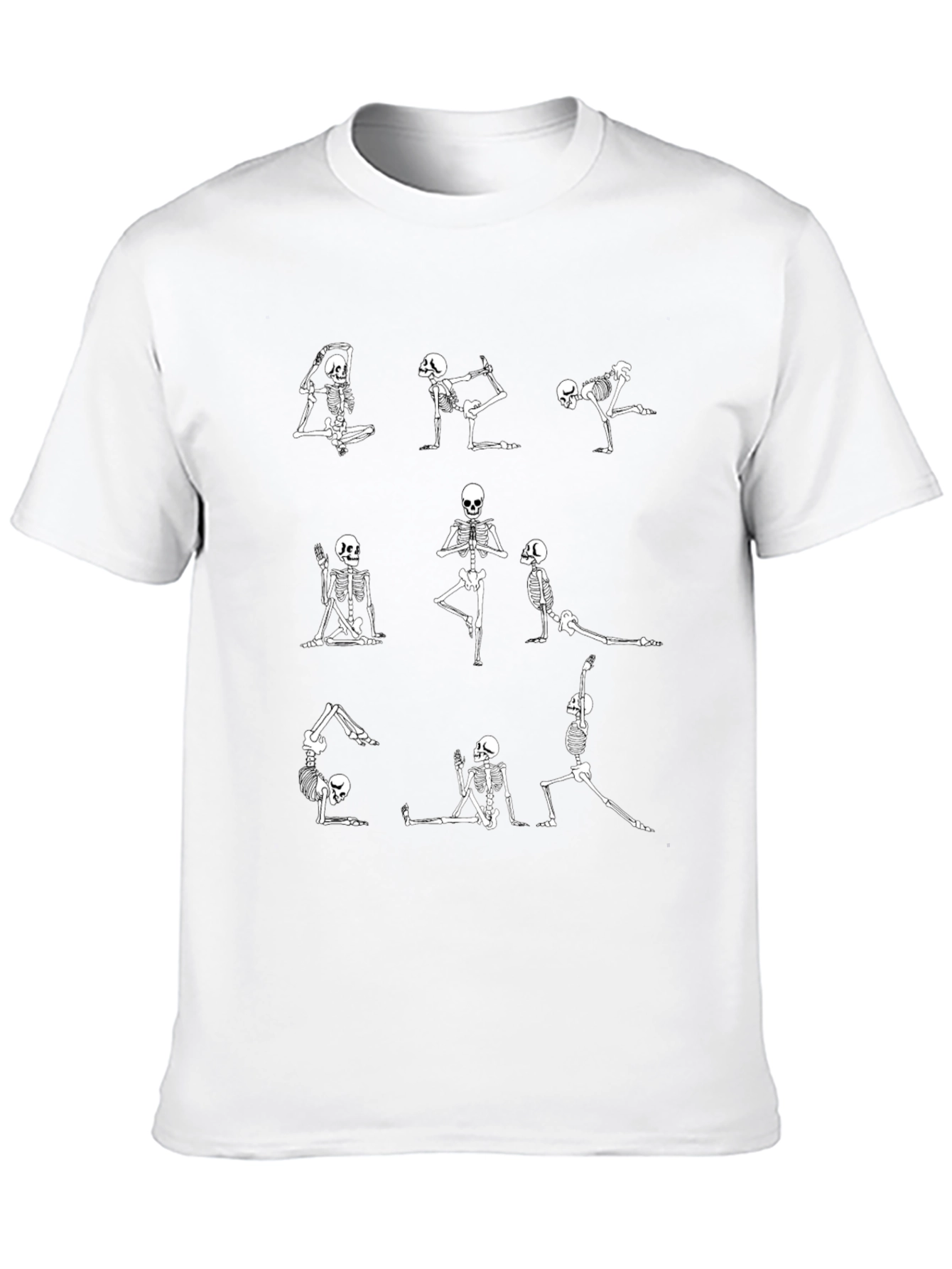Yoga Skeleton Black Graphic Tee