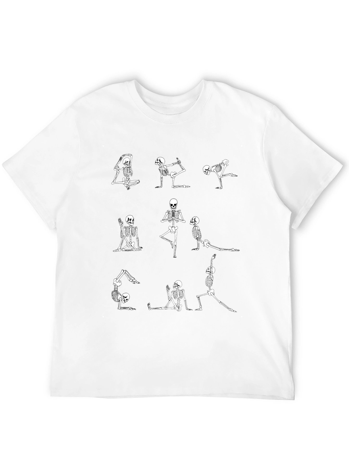 Yoga Skeleton Black Graphic Tee