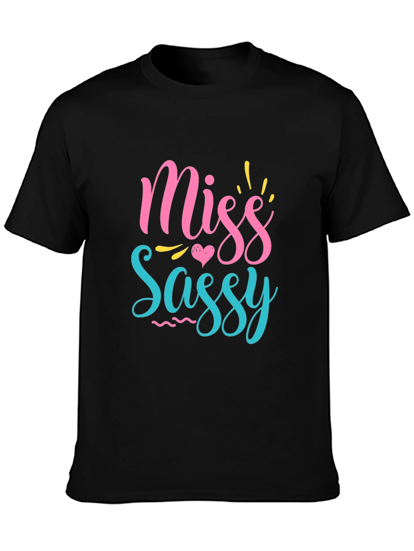 Miss Sassy Graphic Print Black T-Shirt
