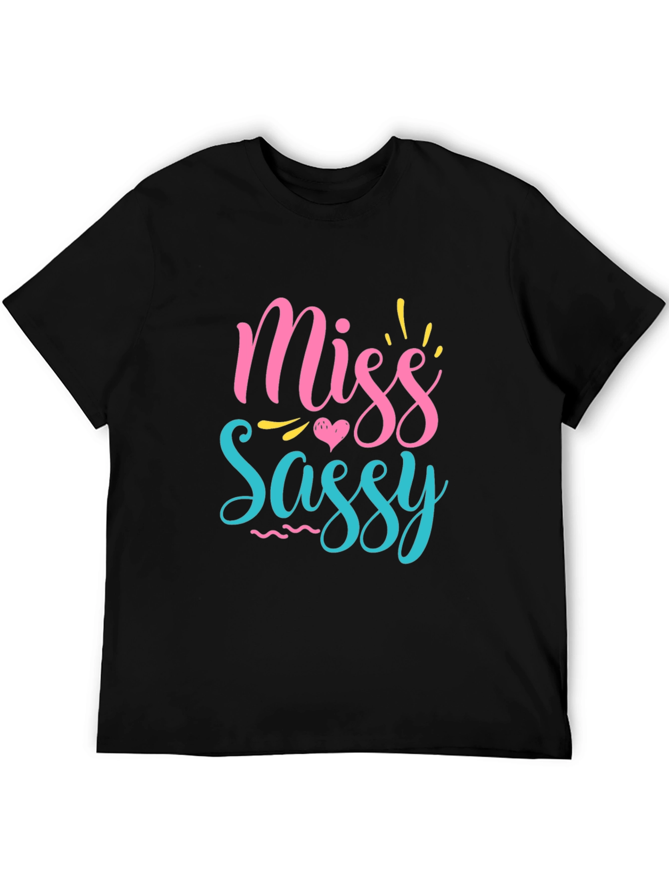 Miss Sassy Graphic Print Black T-Shirt