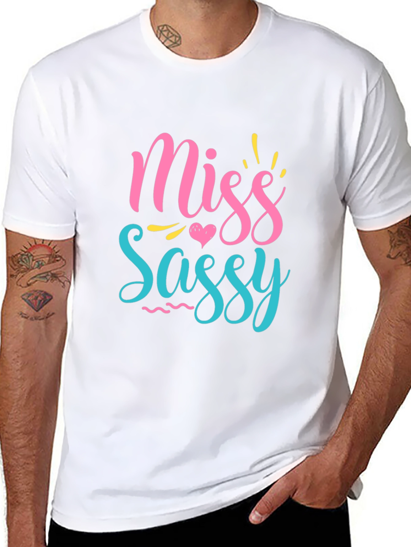 Miss Sassy Graphic Print Black T-Shirt