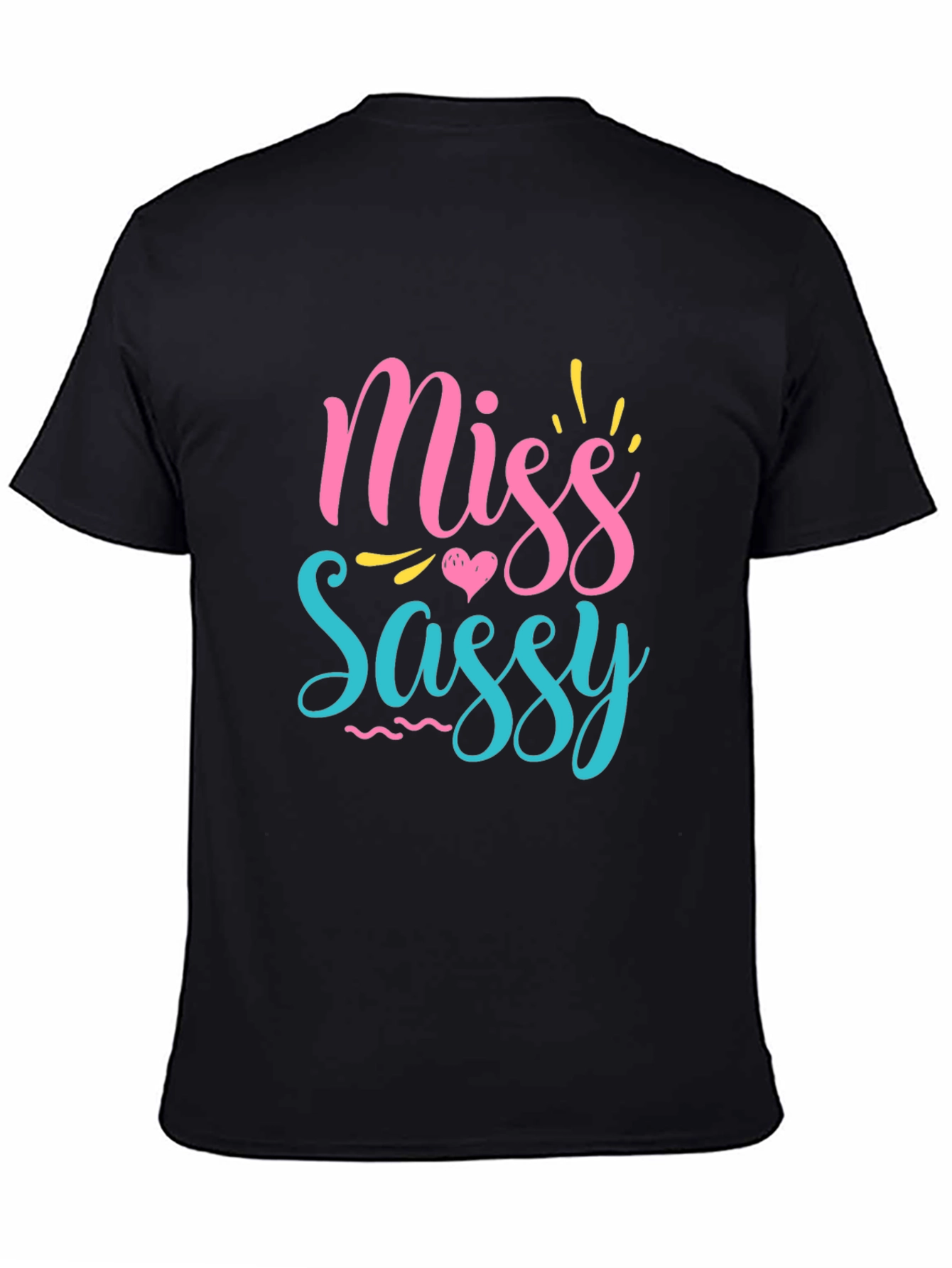 Miss Sassy Graphic Print Black T-Shirt
