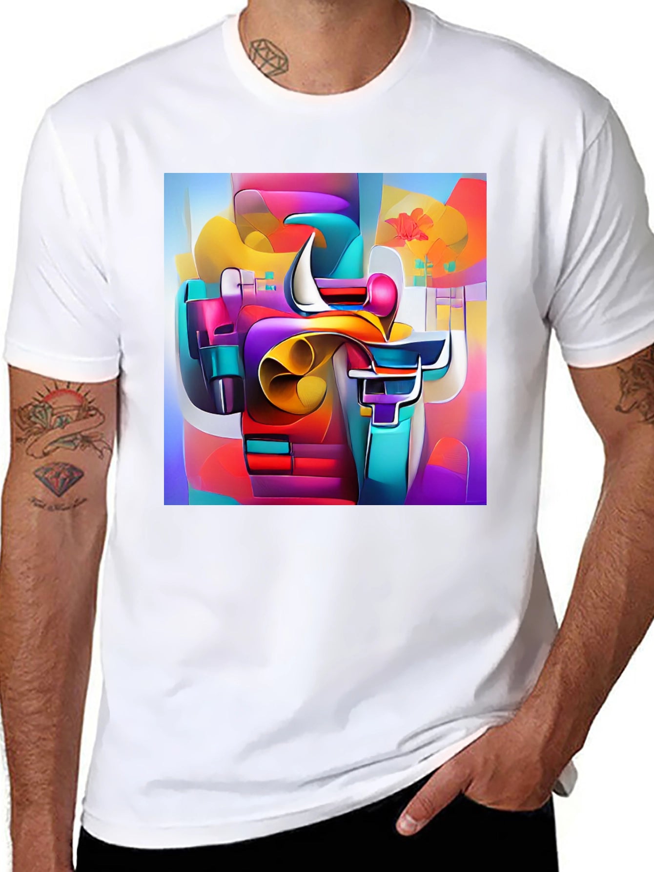 Abstract Art Tee - Vibrant Graphic Print