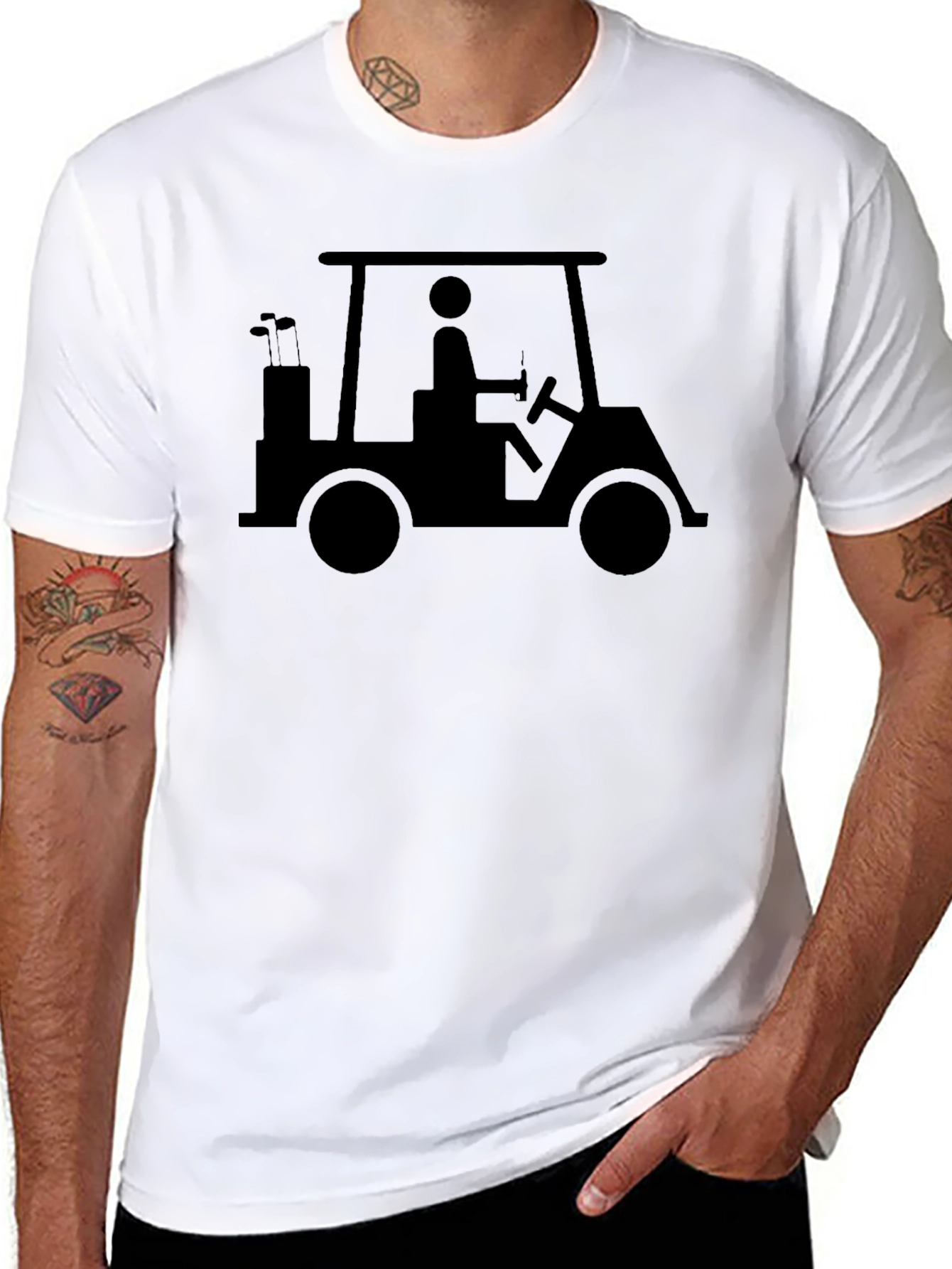 Golf Cart Graphic Tee - Stylish & Comfortable