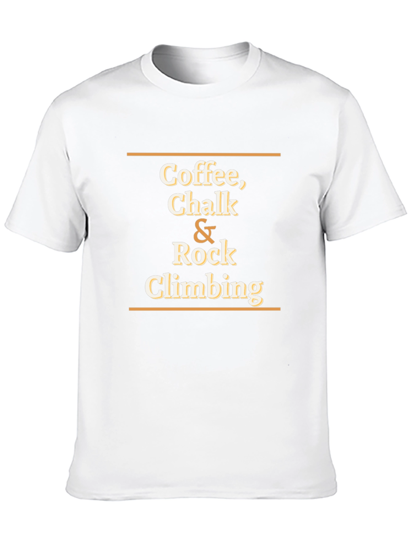 Coffee Chalk Rock Climbing Black Graphic T-Shirt