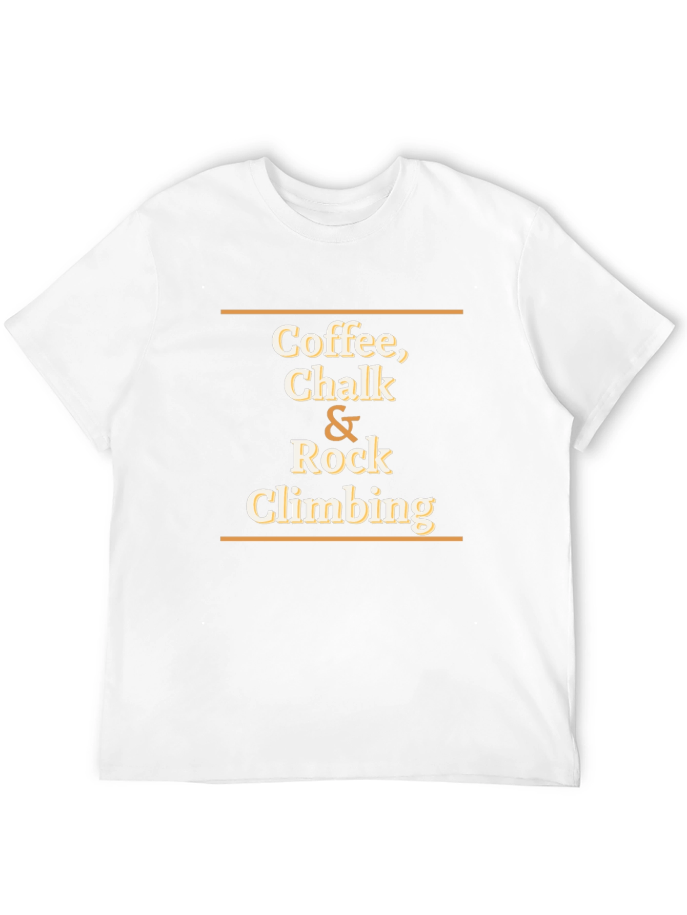 Coffee Chalk Rock Climbing Black Graphic T-Shirt