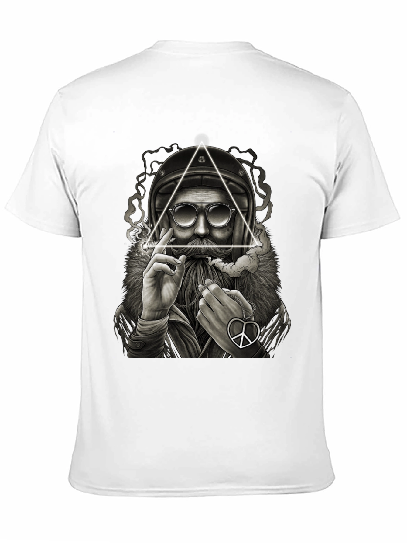 Biker Santa Graphic Tee - Black Cotton T-Shirt