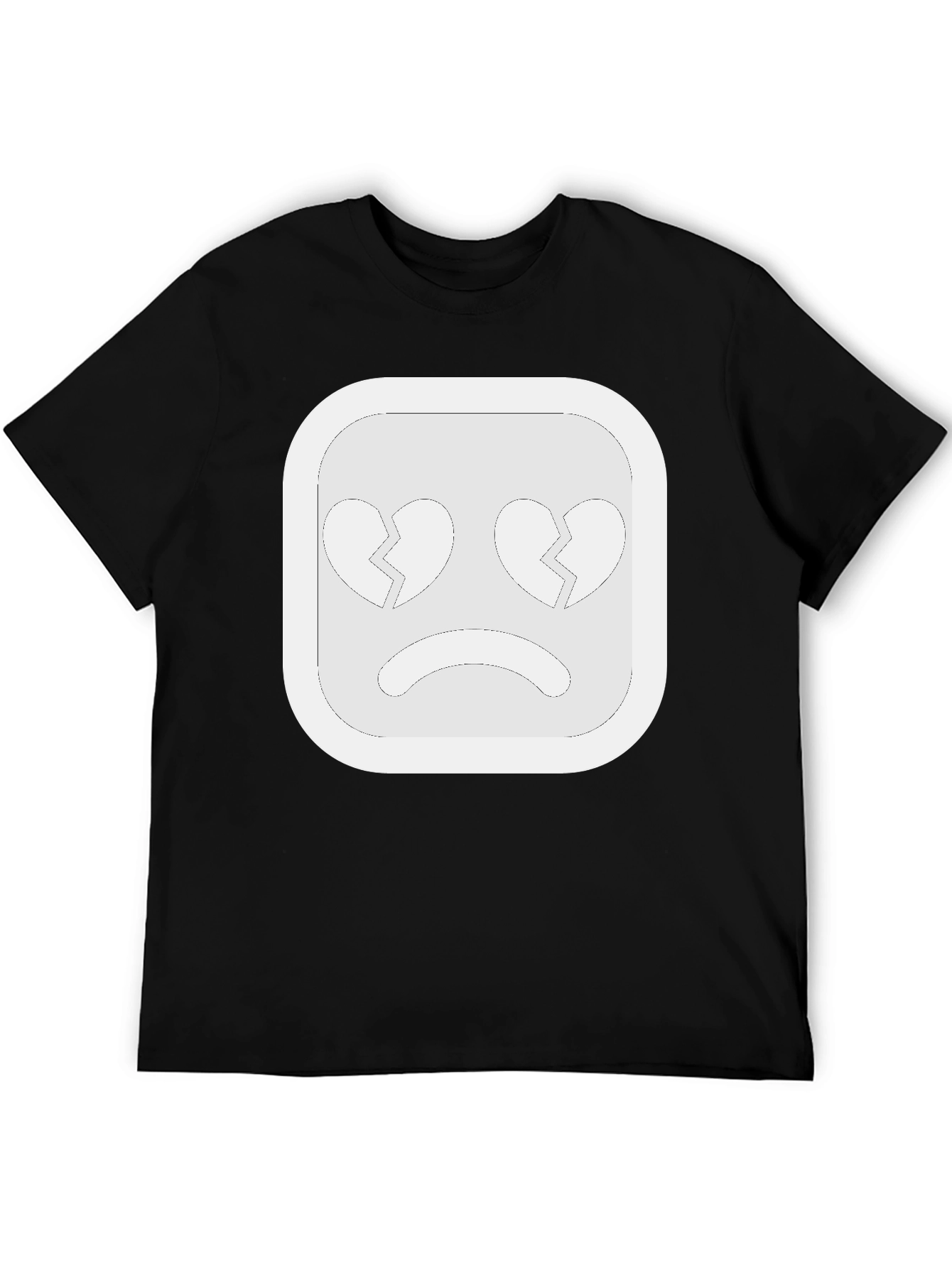 Broken Heart Emoji Black Tee