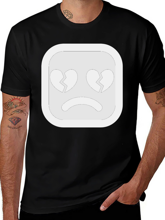 Broken Heart Emoji Black Tee