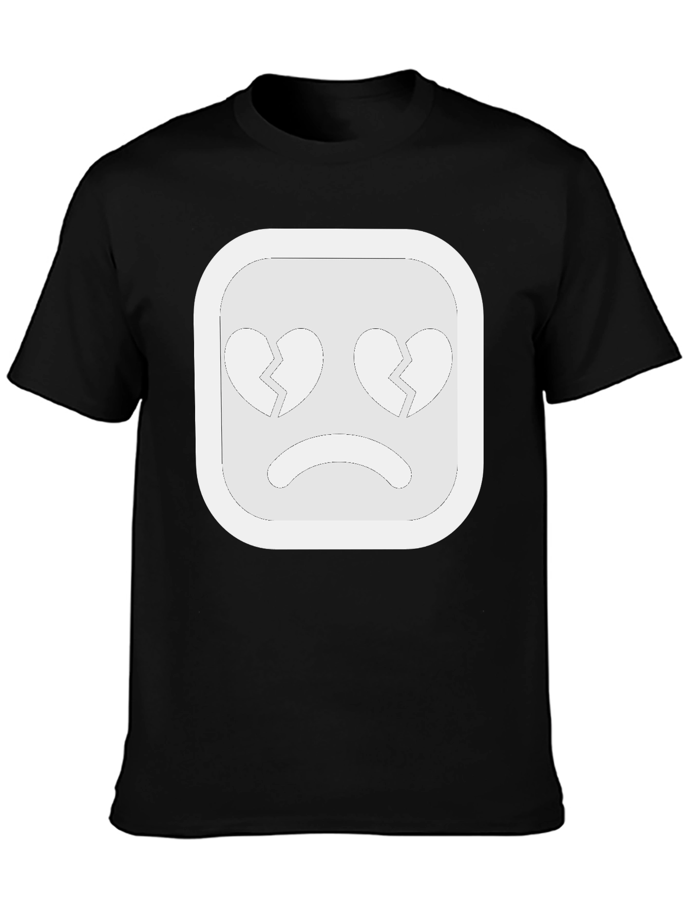 Broken Heart Emoji Black Tee