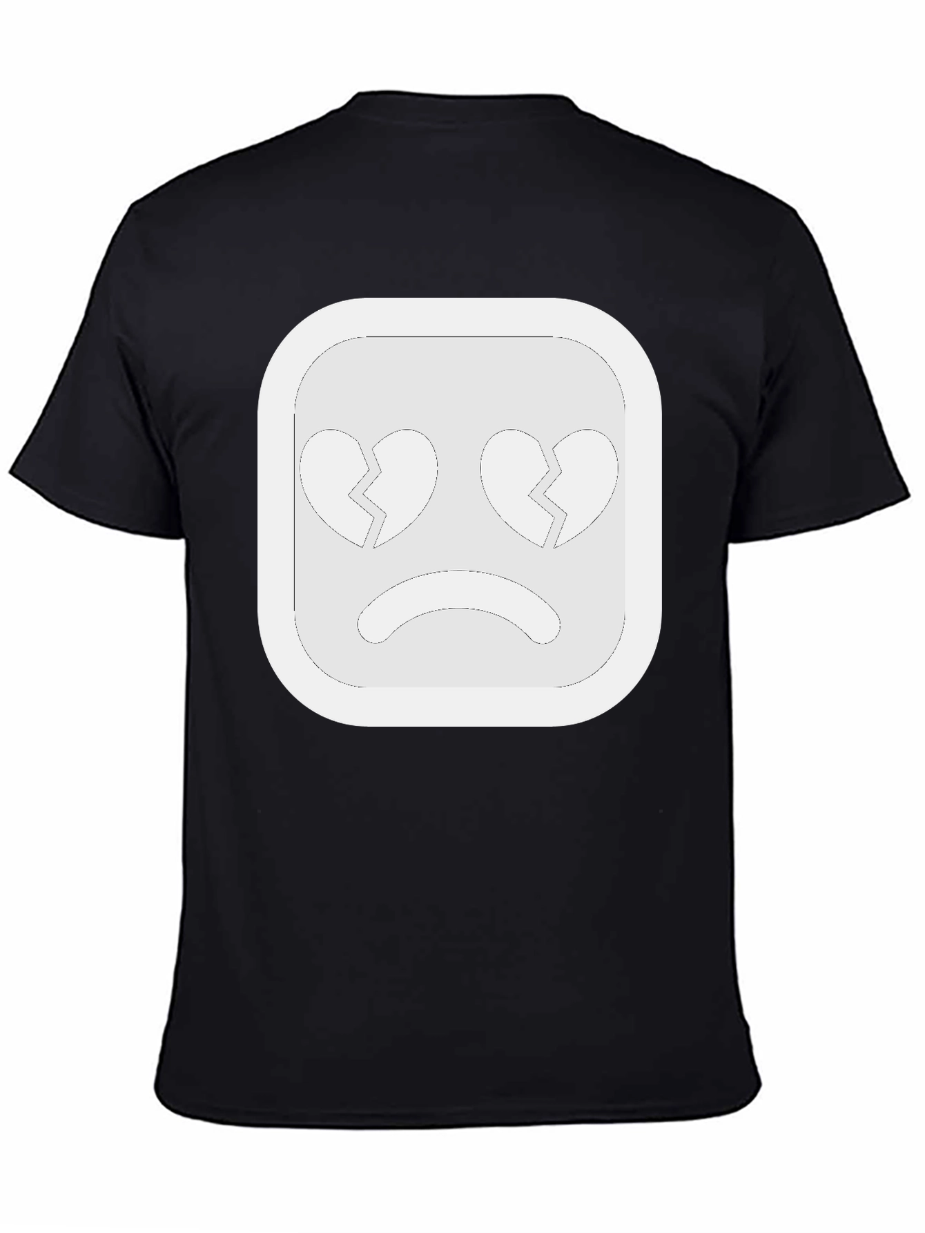 Broken Heart Emoji Black Tee
