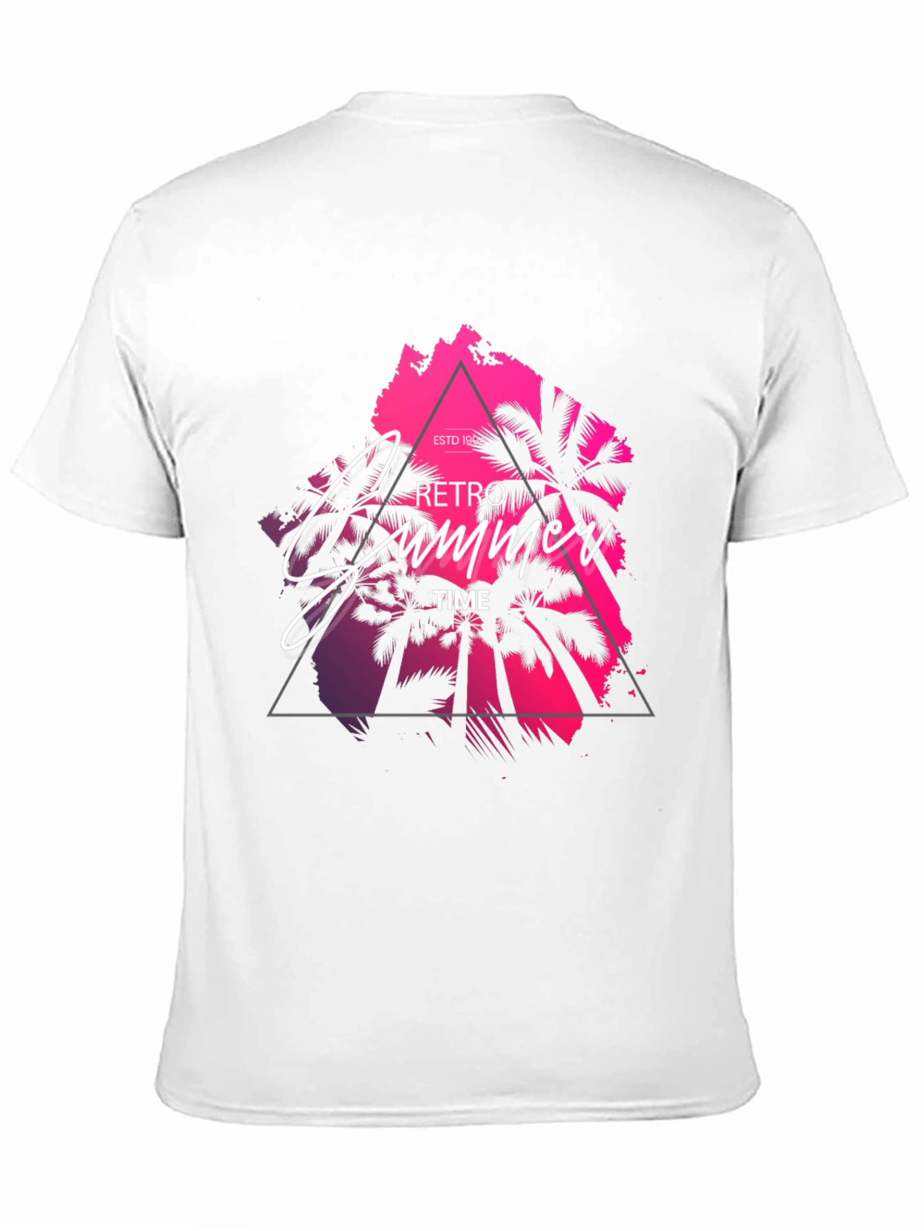 Retro Summer Time Black Graphic Tee
